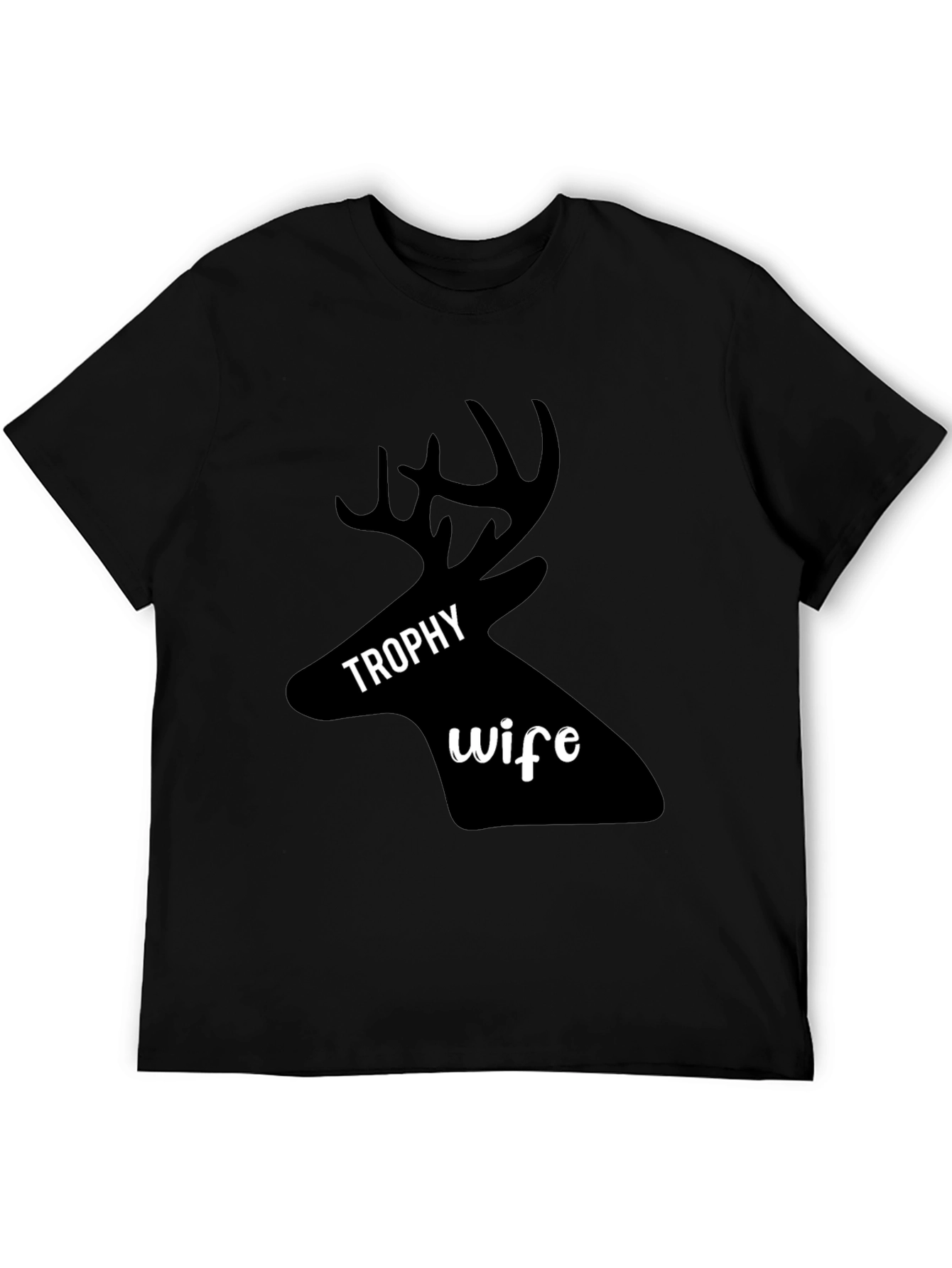 Trophy Wife Graphic Tee - Black Cotton Blend