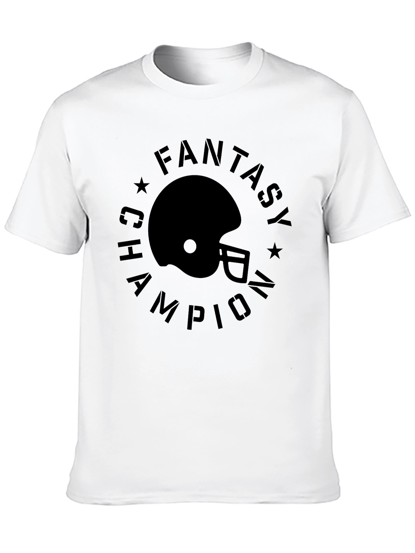 Fantasy Champion Football Helmet Graphic T-Shirt