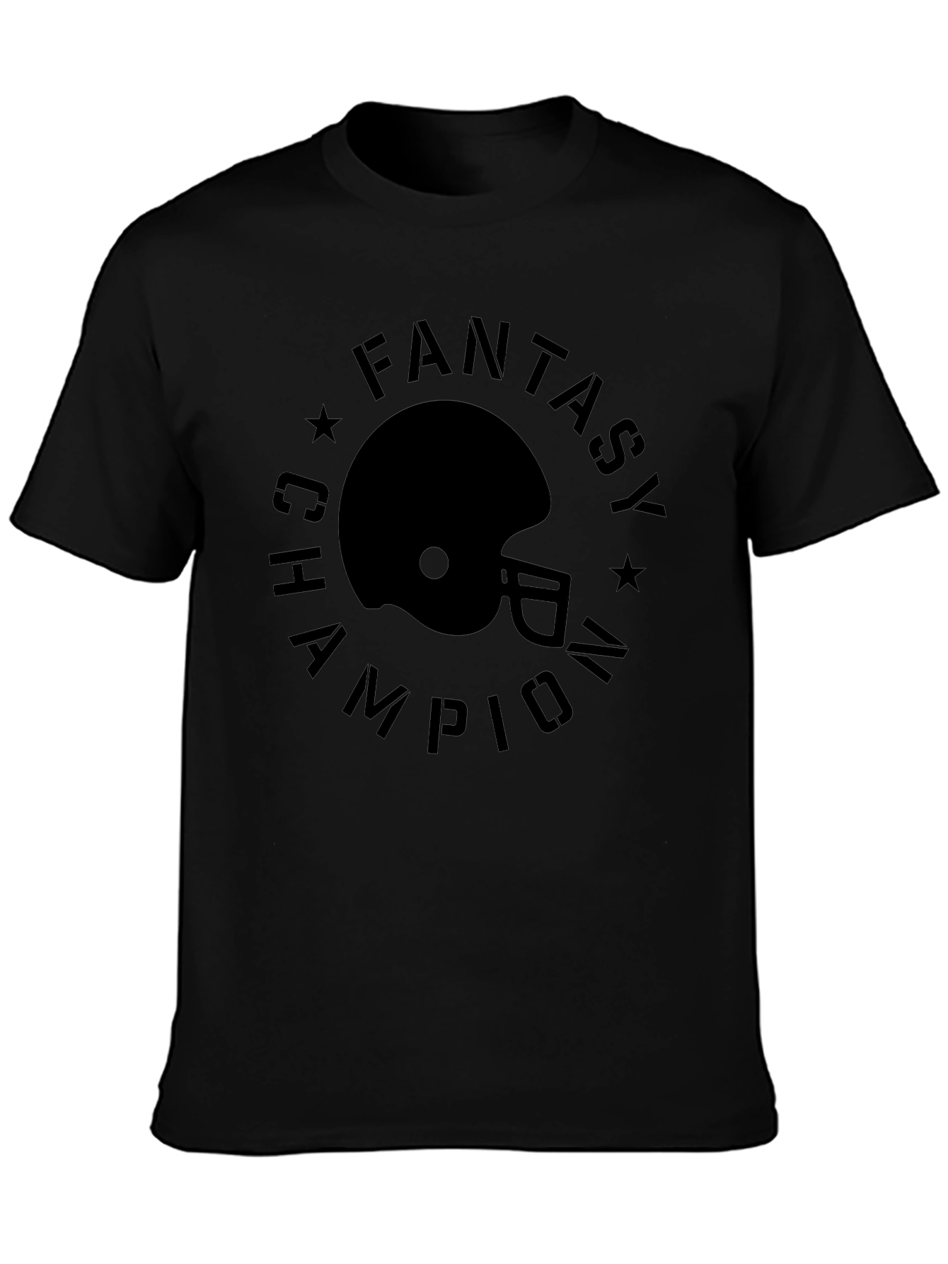 Fantasy Champion Football Helmet Graphic T-Shirt