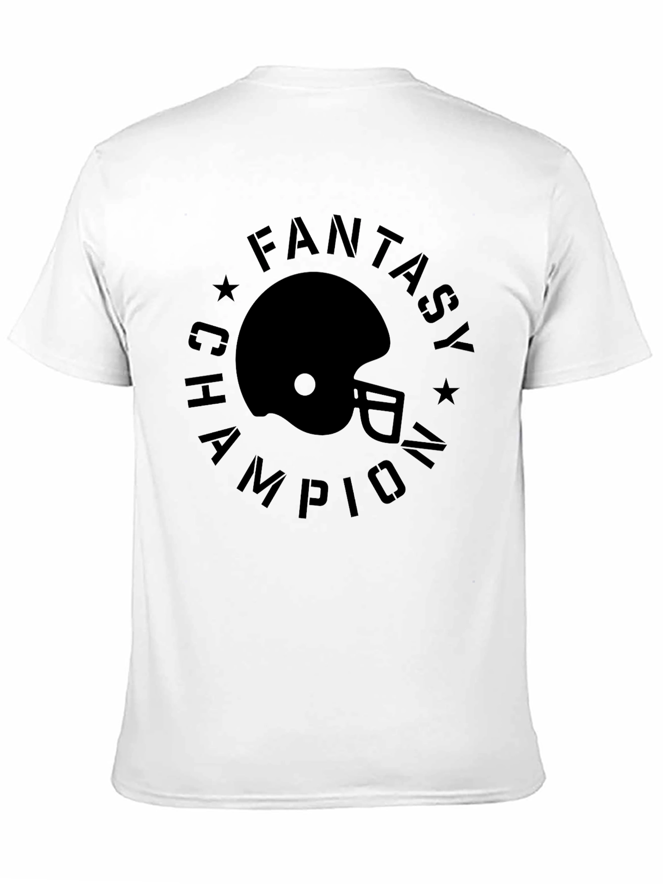 Fantasy Champion Football Helmet Graphic T-Shirt