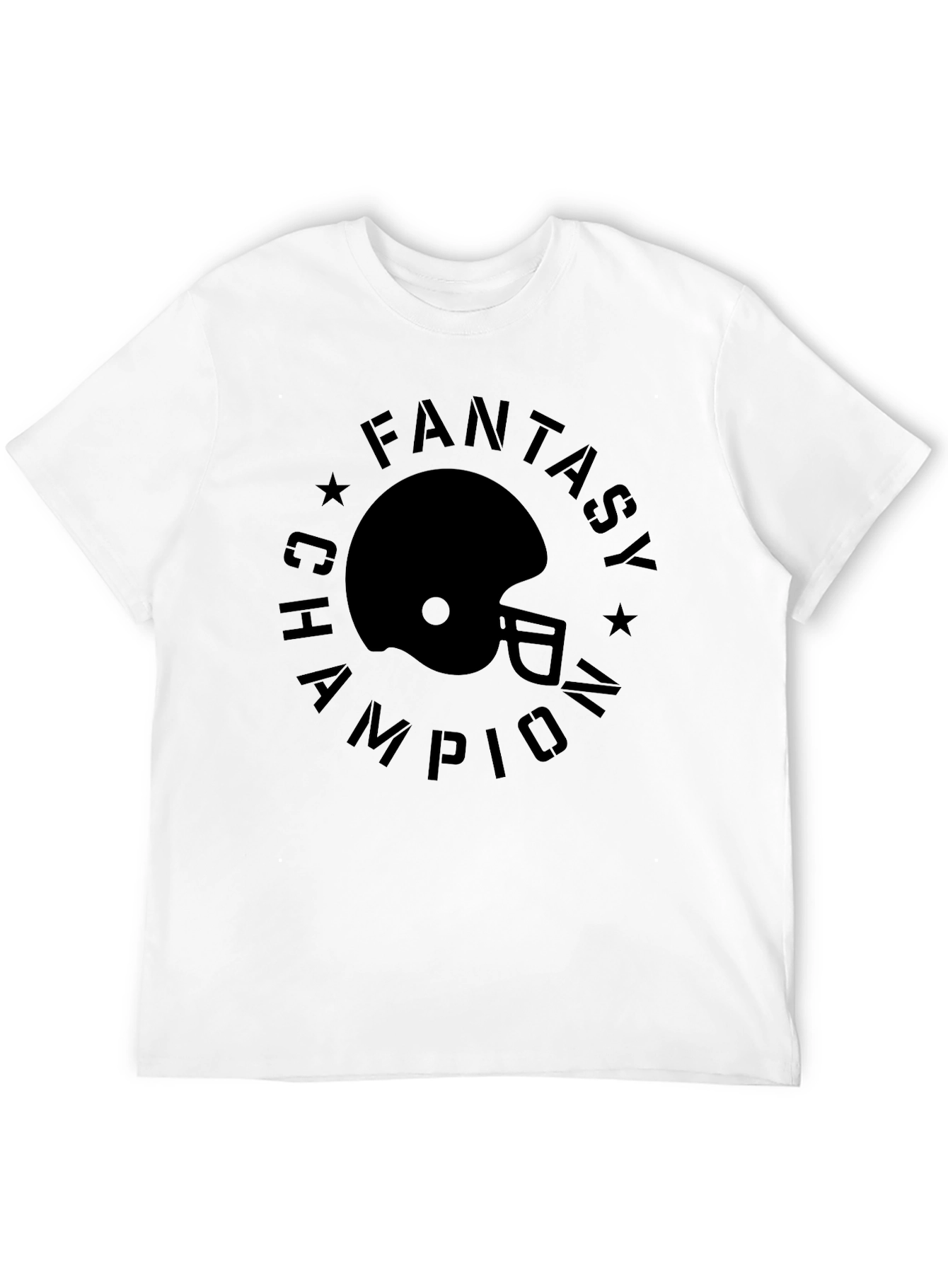 Fantasy Champion Football Helmet Graphic T-Shirt