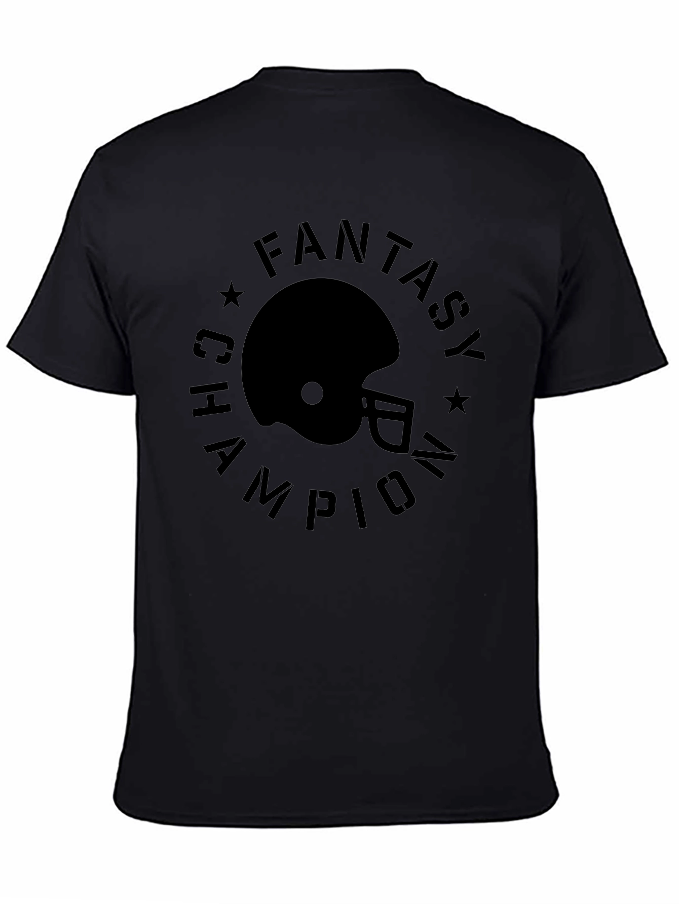 Fantasy Champion Football Helmet Graphic T-Shirt