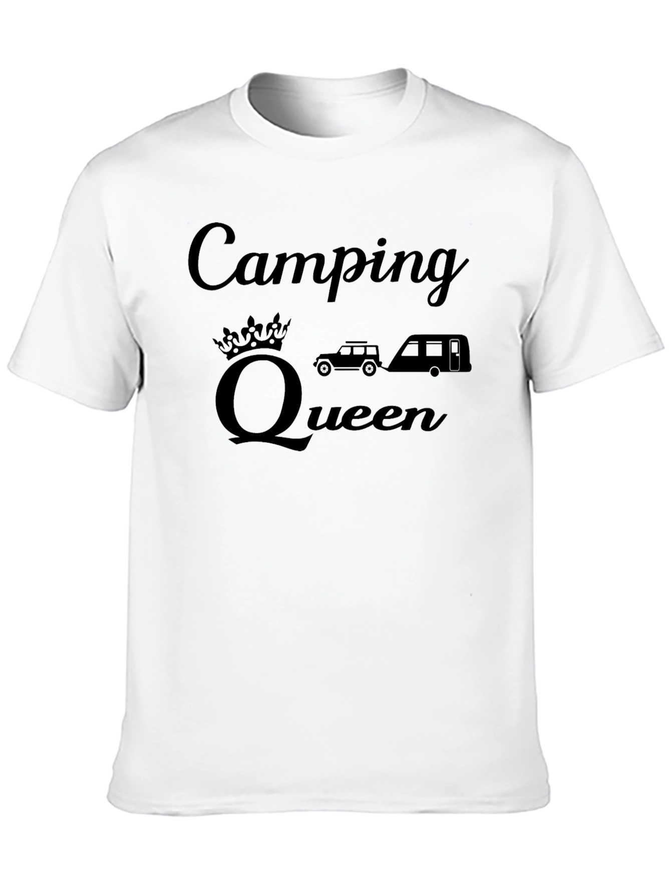 Camping Queen Black T-Shirt
