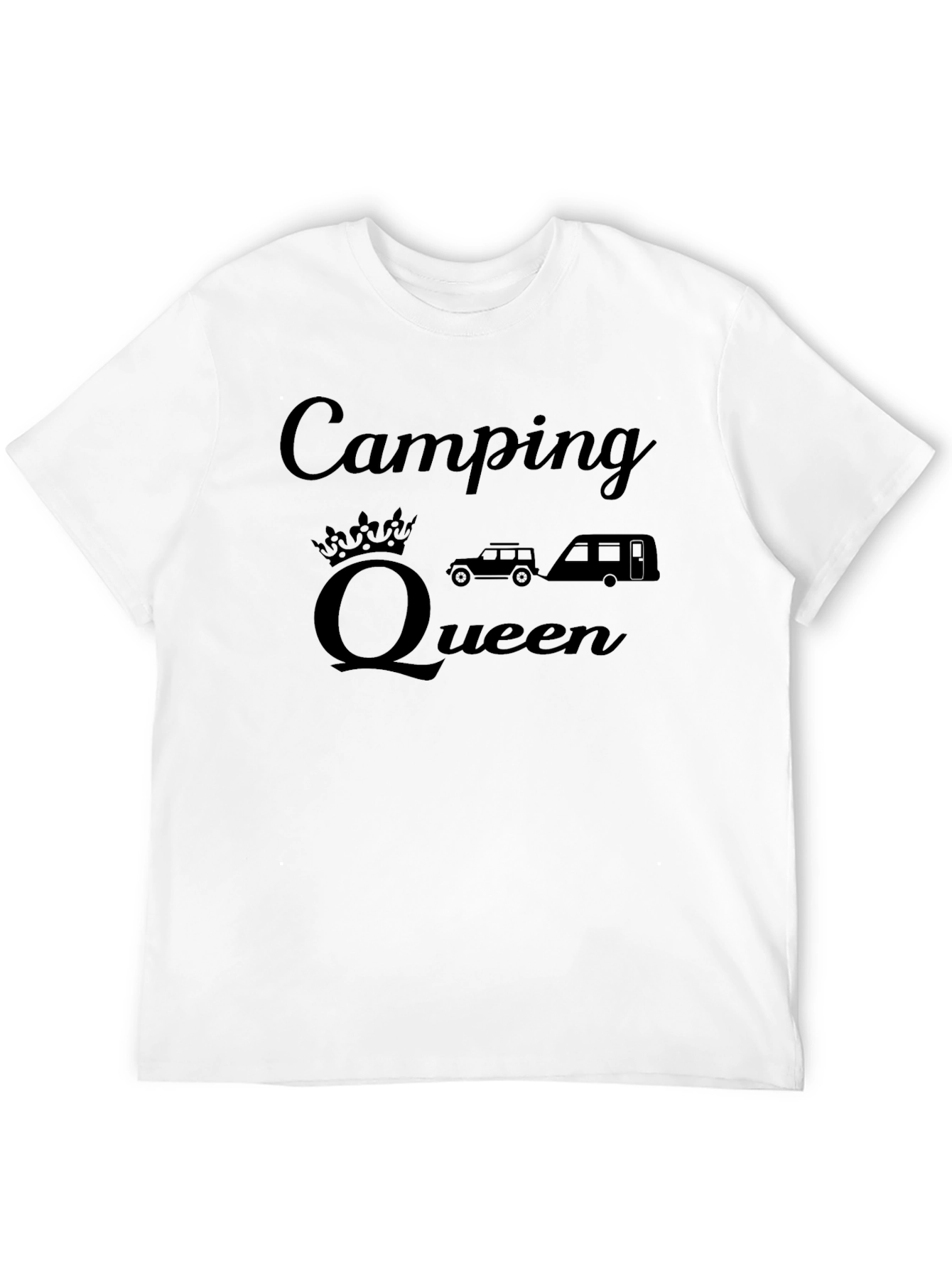 Camping Queen Black T-Shirt