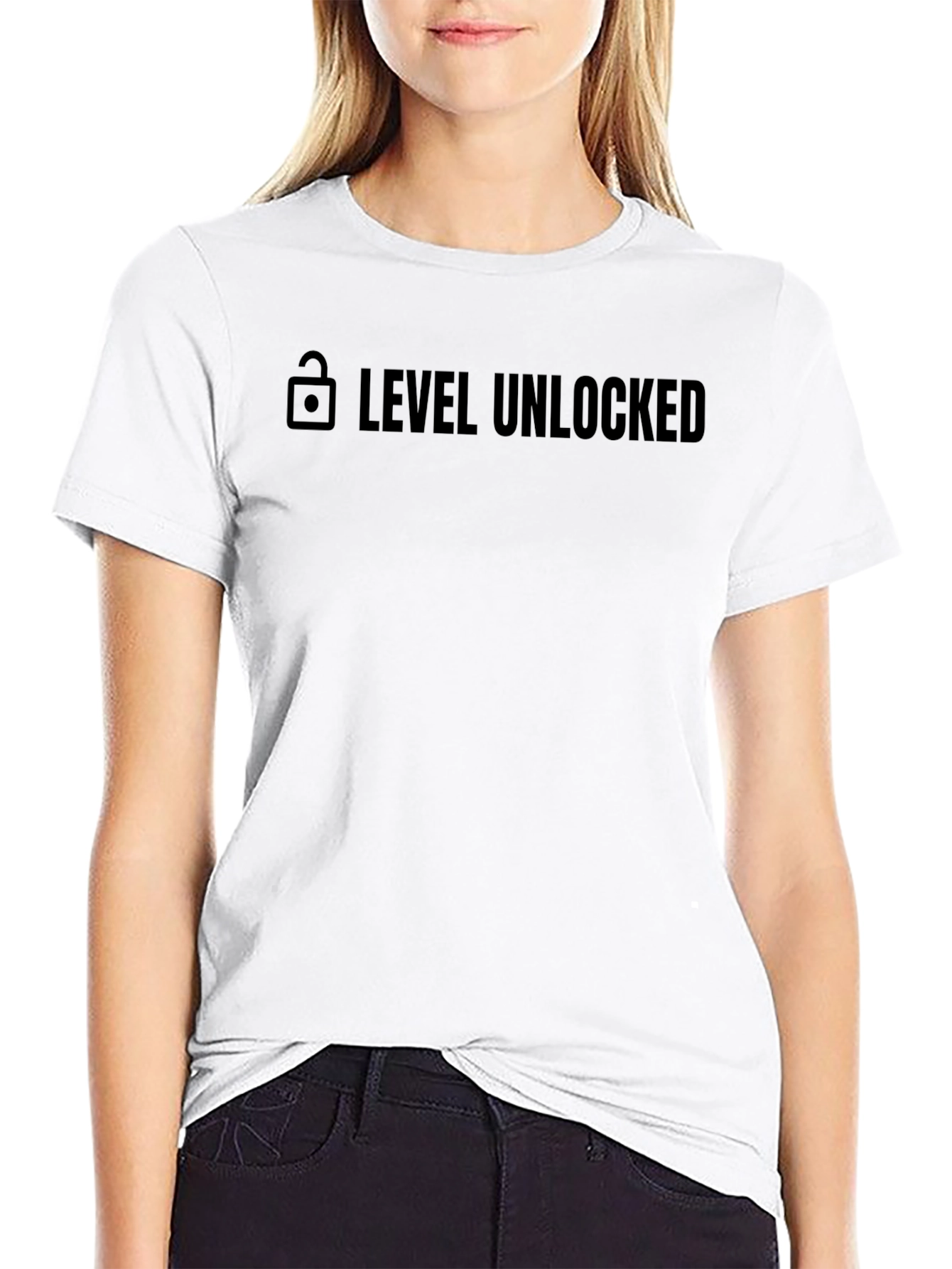 Level Unlocked Graphic Tee - Black Cotton