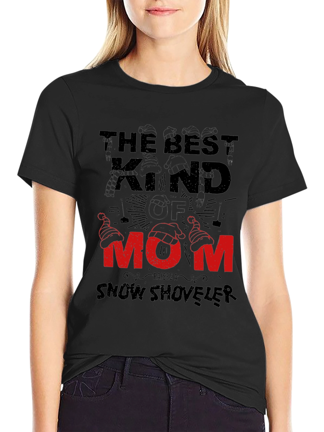Best Kind of Mom Snow Shoveler Graphic T-Shirt