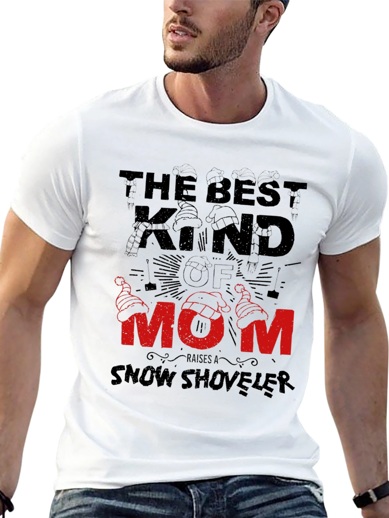 Best Kind of Mom Snow Shoveler Graphic T-Shirt