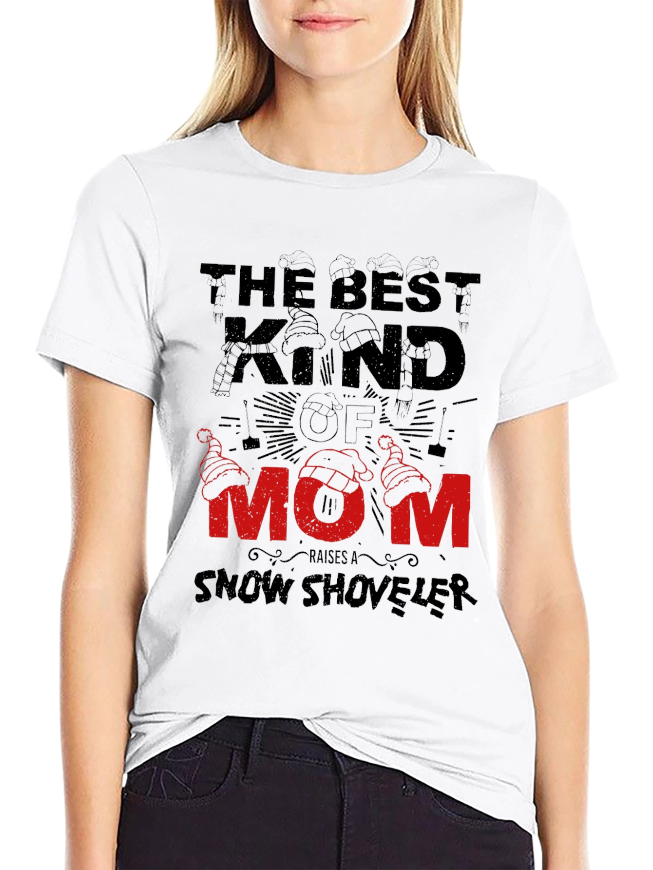 Best Kind of Mom Snow Shoveler Graphic T-Shirt