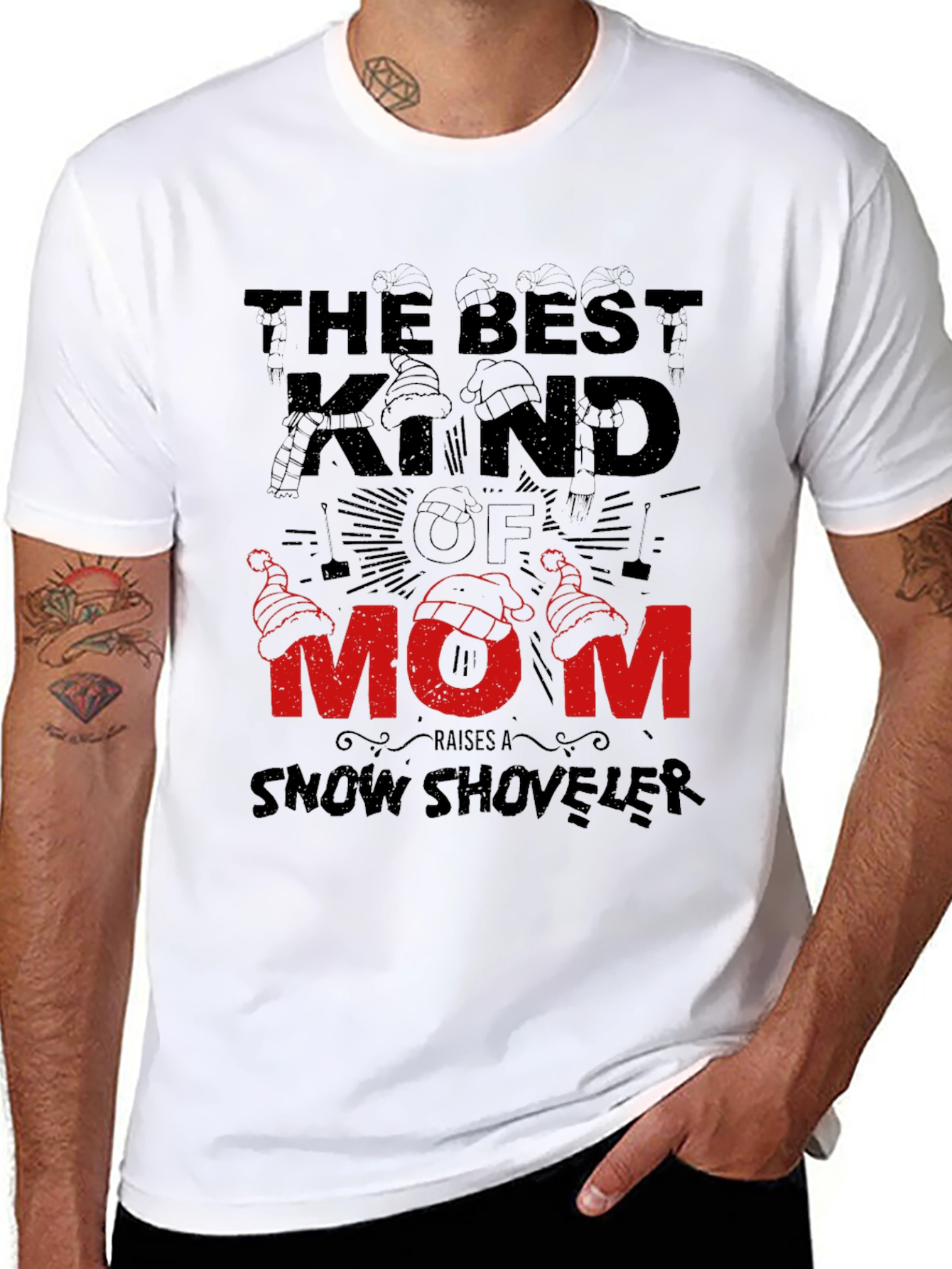 Best Kind of Mom Snow Shoveler Graphic T-Shirt