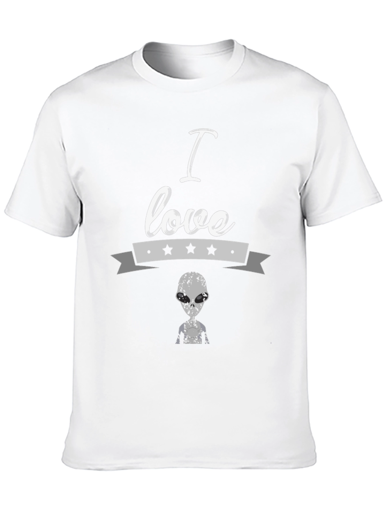 I Love Aliens Black T-Shirt