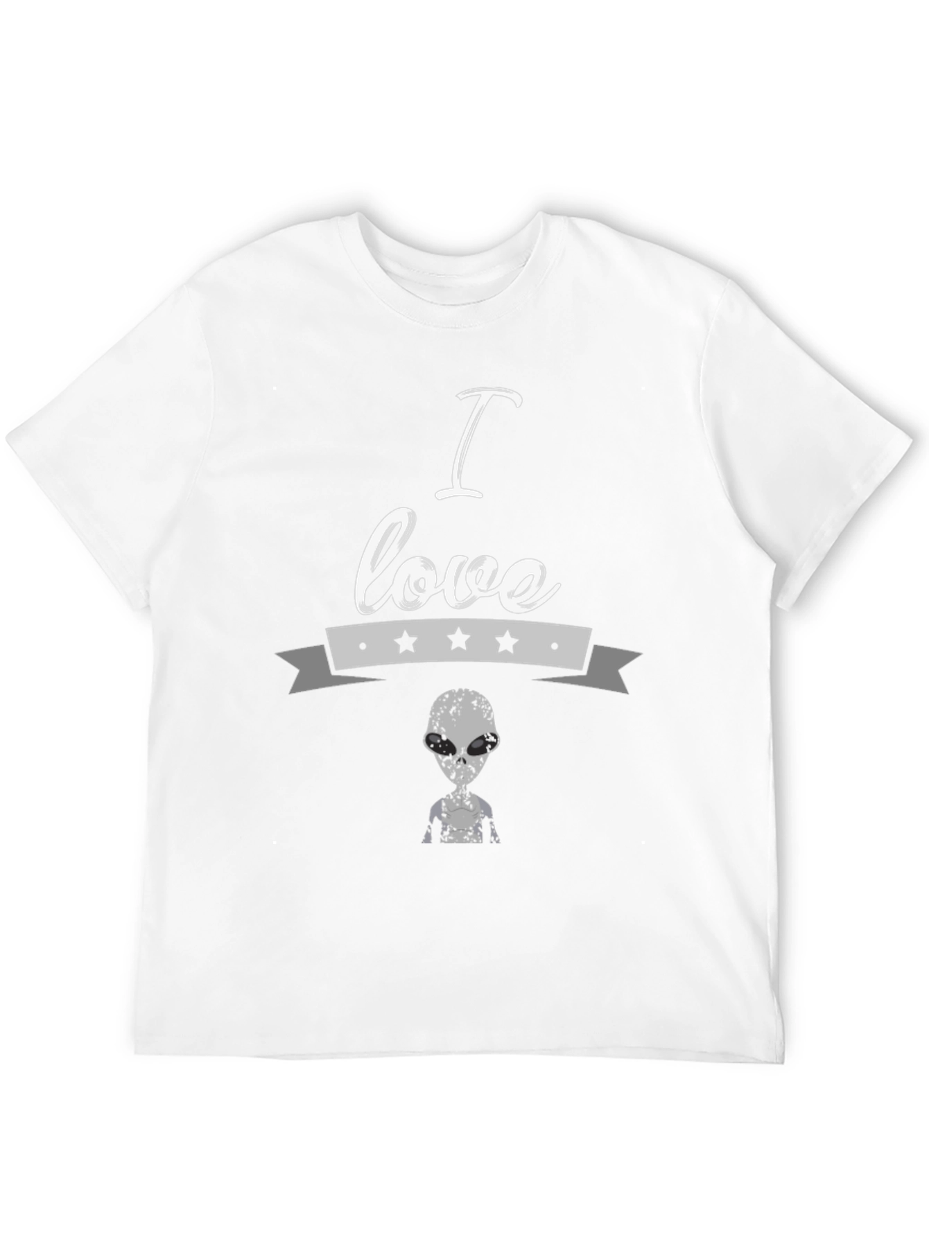 I Love Aliens Black T-Shirt