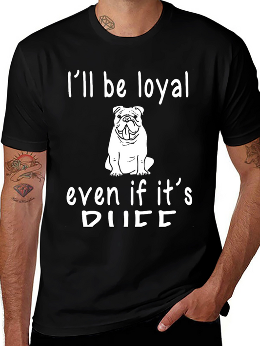 Loyal Bulldog Graphic Tee - Mens Black T-Shirt