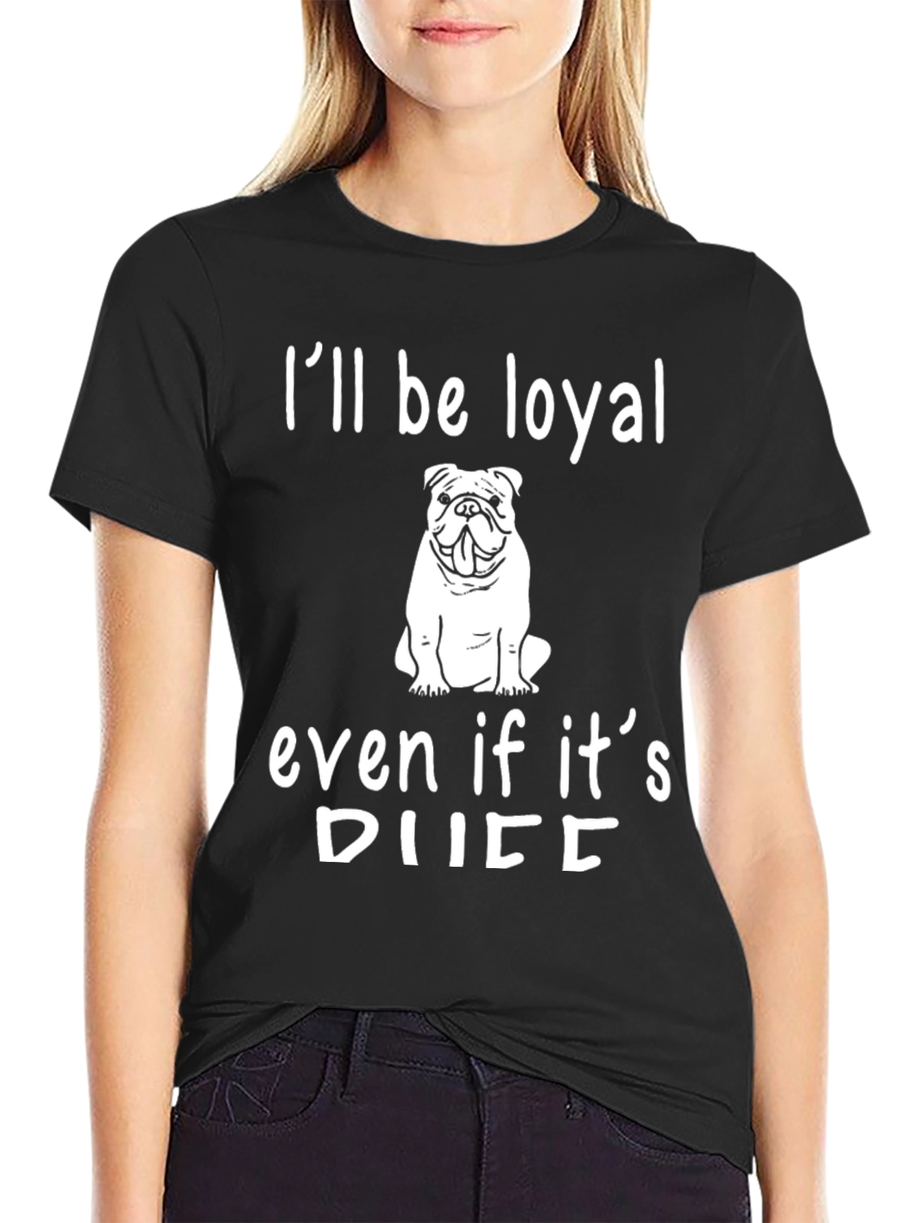 Loyal Bulldog Graphic Tee - Mens Black T-Shirt