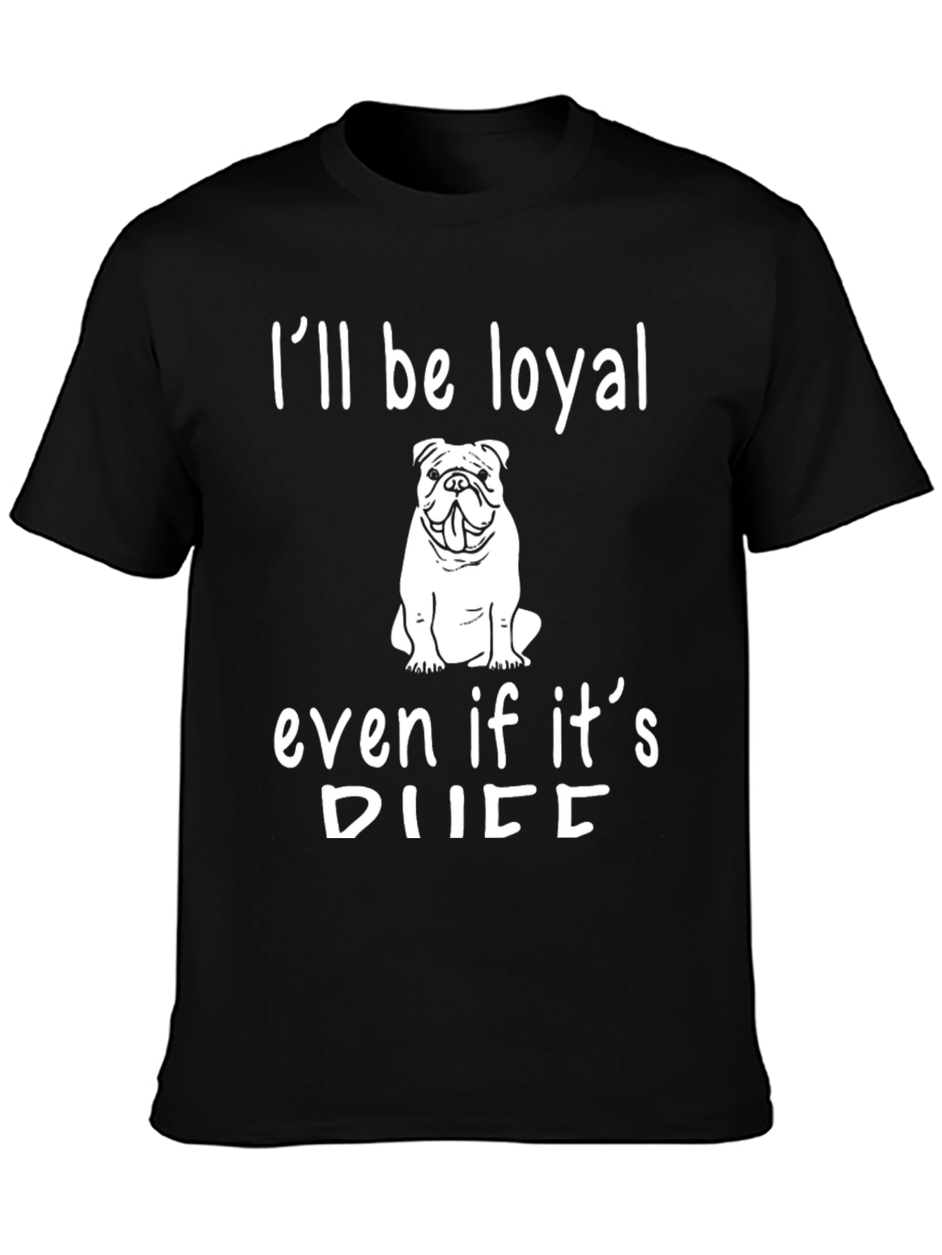 Loyal Bulldog Graphic Tee - Mens Black T-Shirt