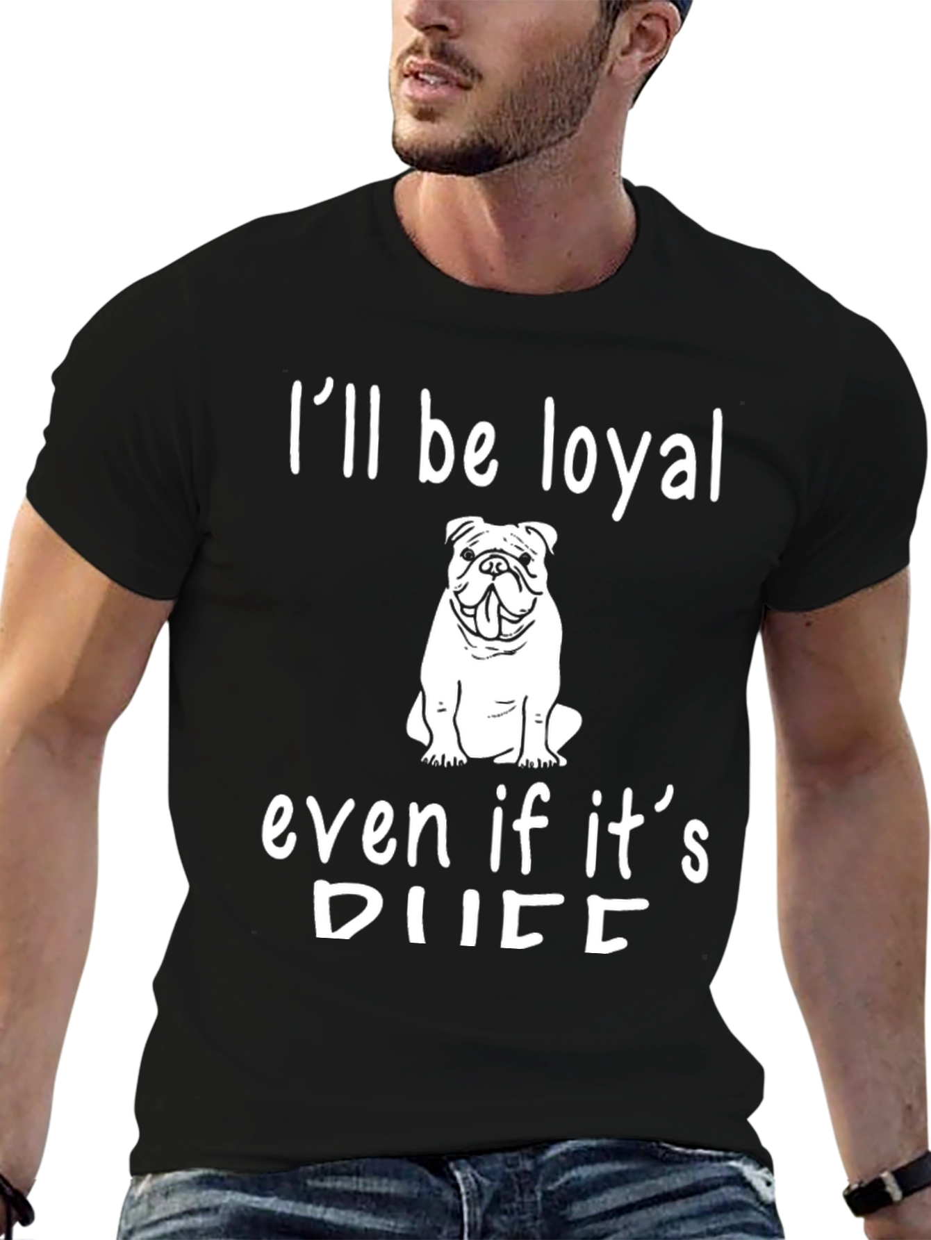 Loyal Bulldog Graphic Tee - Mens Black T-Shirt
