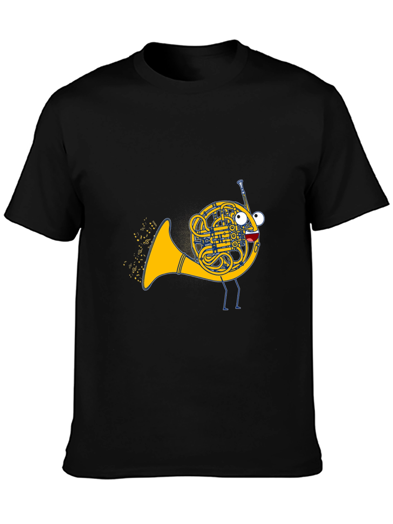 Musical French Horn Cartoon T-Shirt