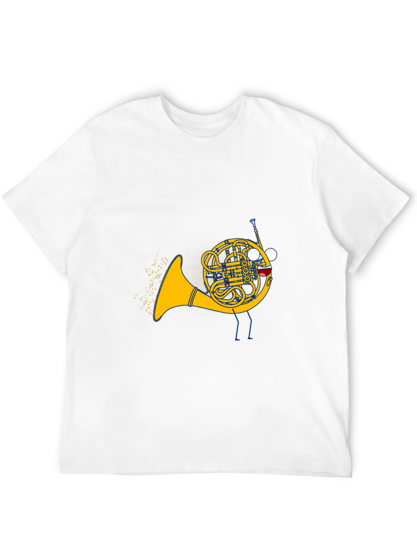 Musical French Horn Cartoon T-Shirt