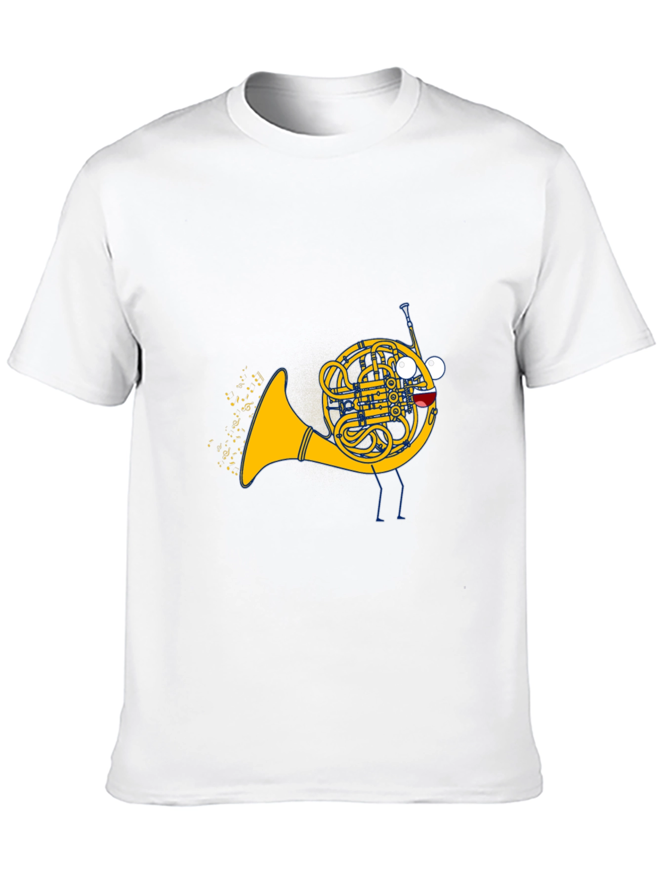 Musical French Horn Cartoon T-Shirt
