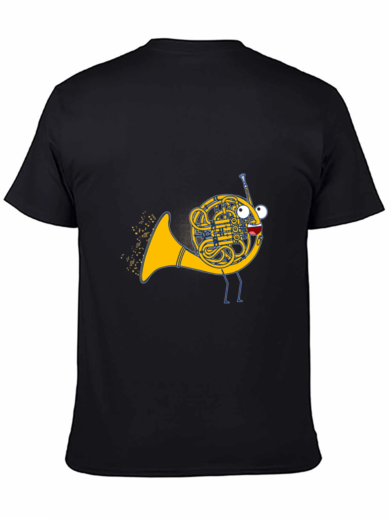 Musical French Horn Cartoon T-Shirt