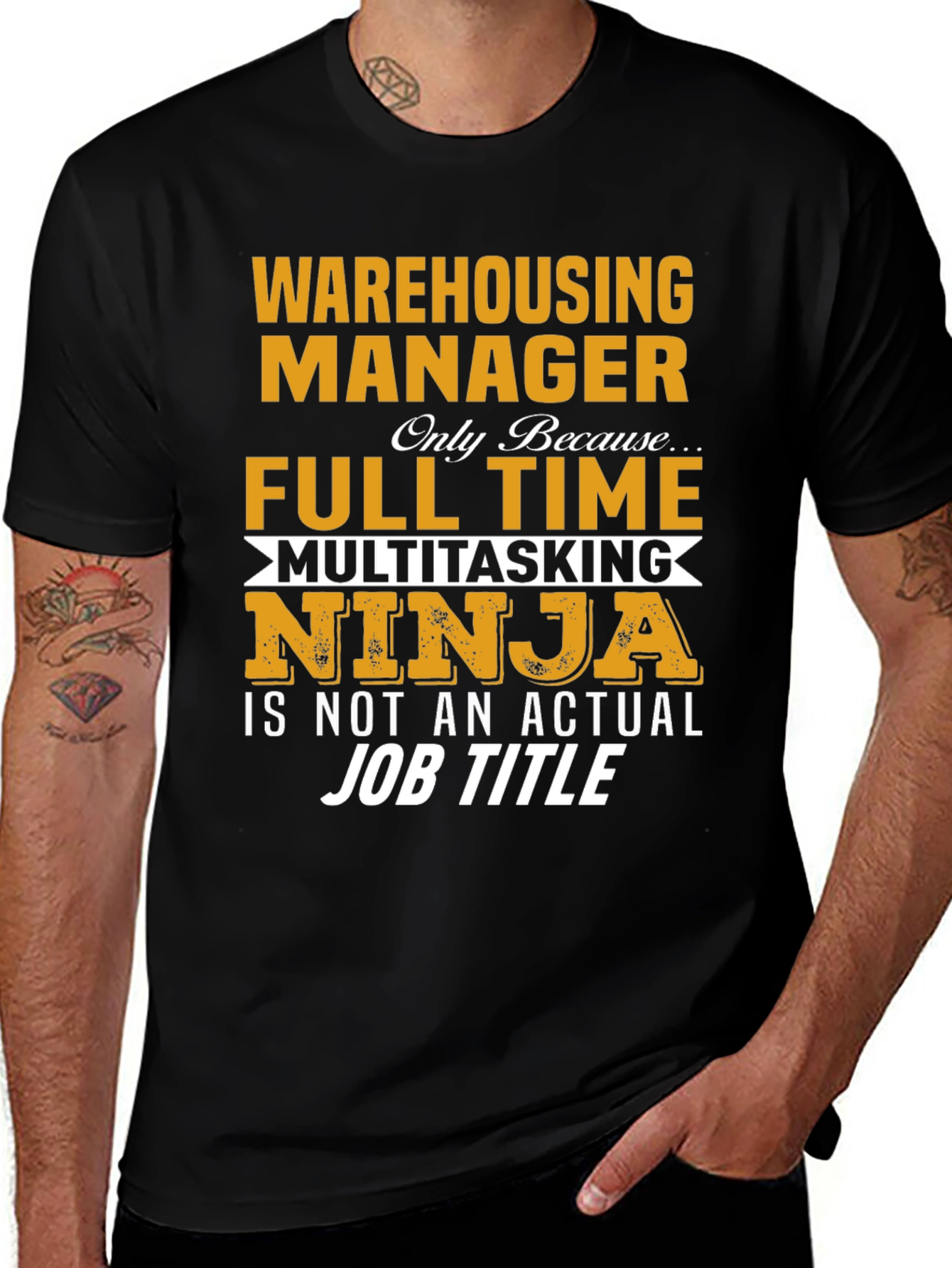 Warehousing Manager Full Time Ninja T-Shirt