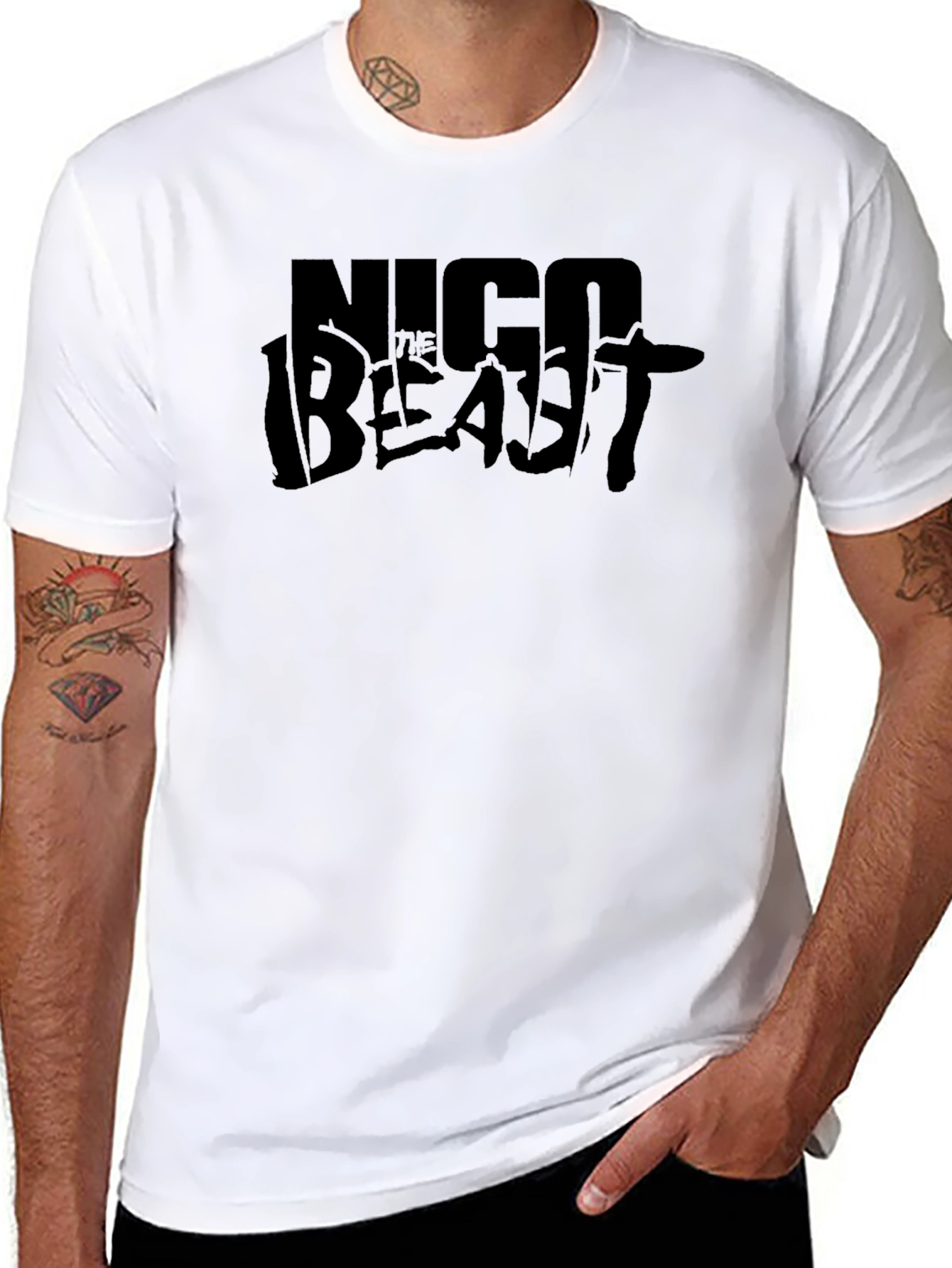 NIGO THE BEAST Black Graphic T-Shirt