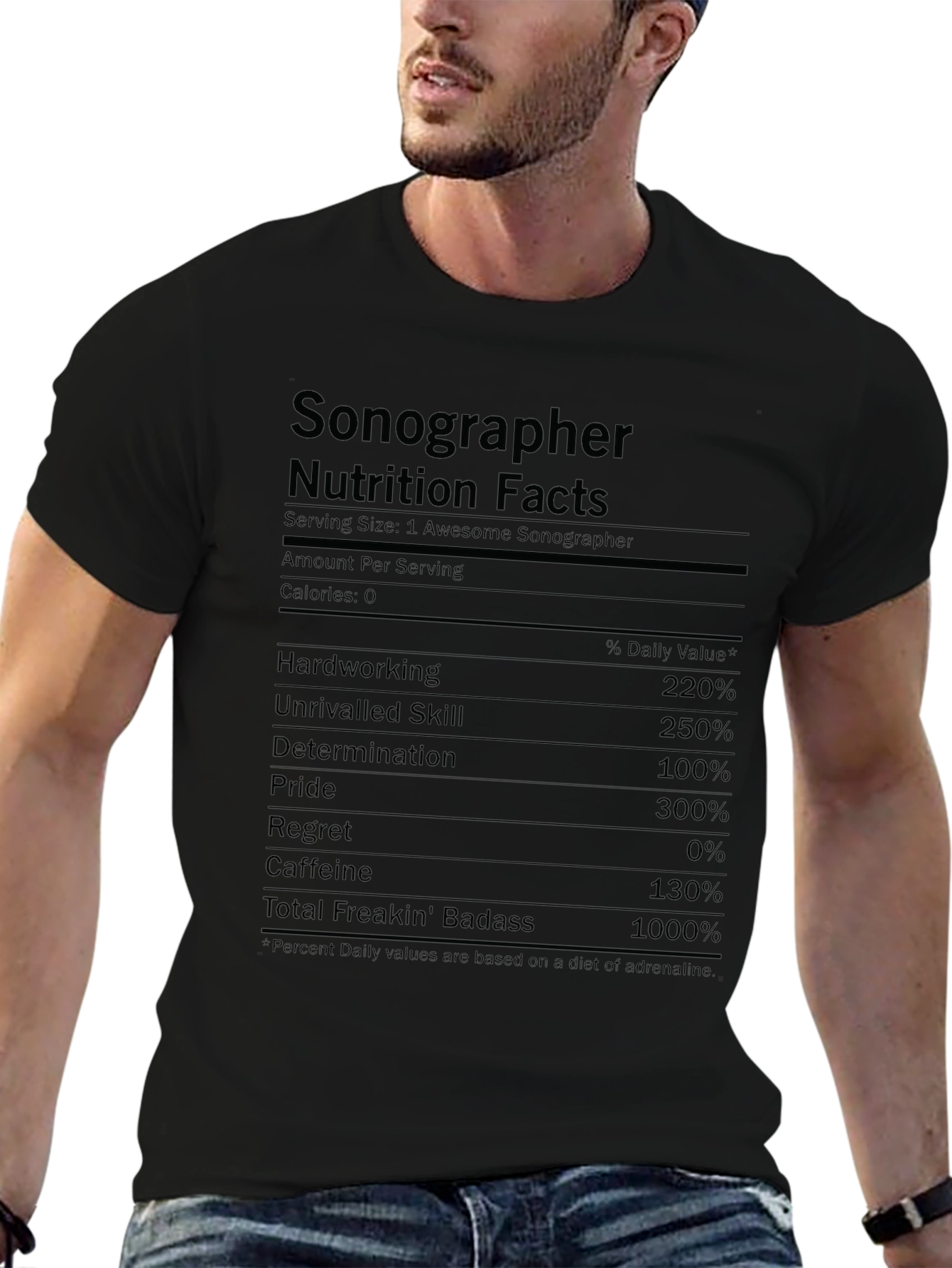 Sonographer Nutrition Facts T-Shirt