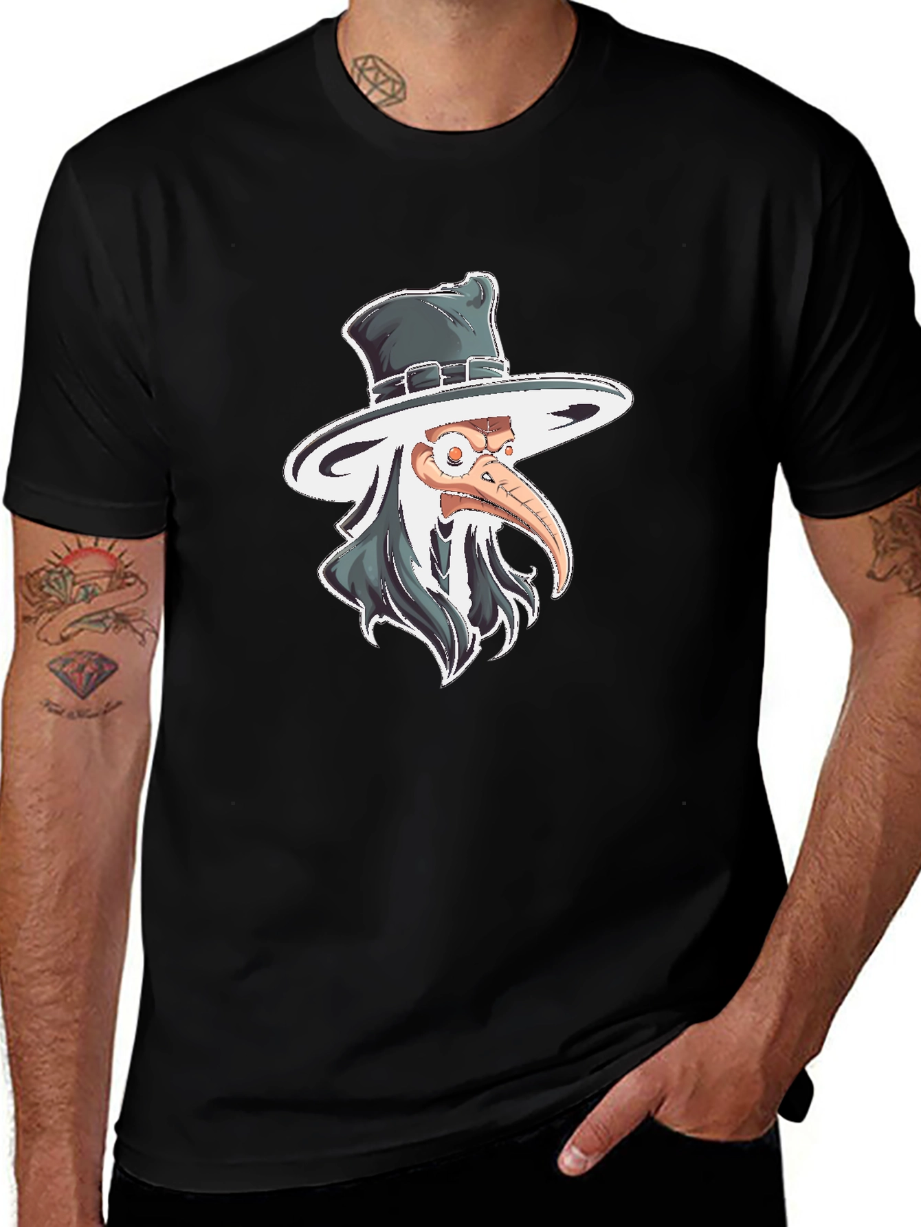 Plague Doctor Graphic Tee - Quirky Style