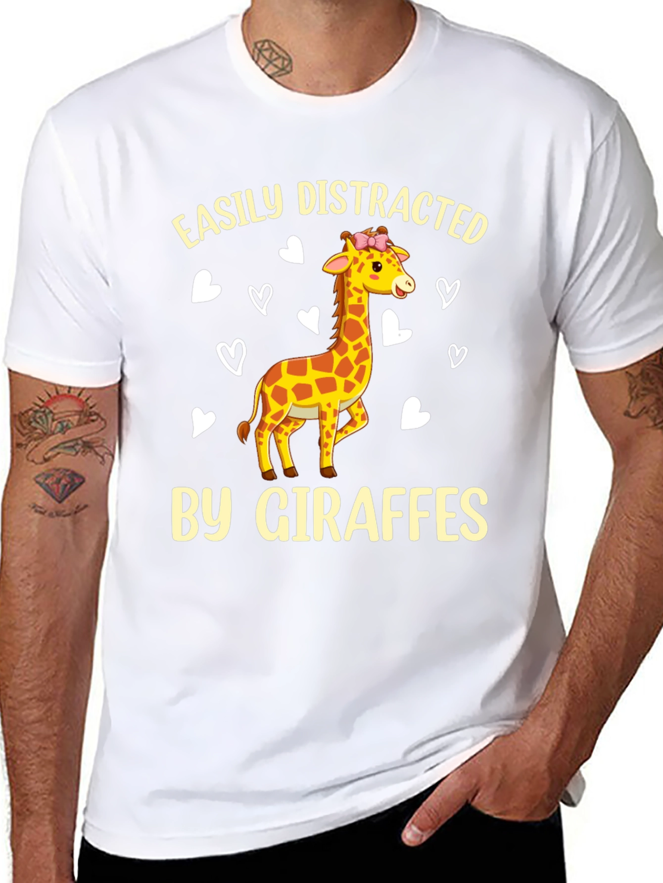 Giraffe Lover Tee - Easily Distracted Funny T-Shirt