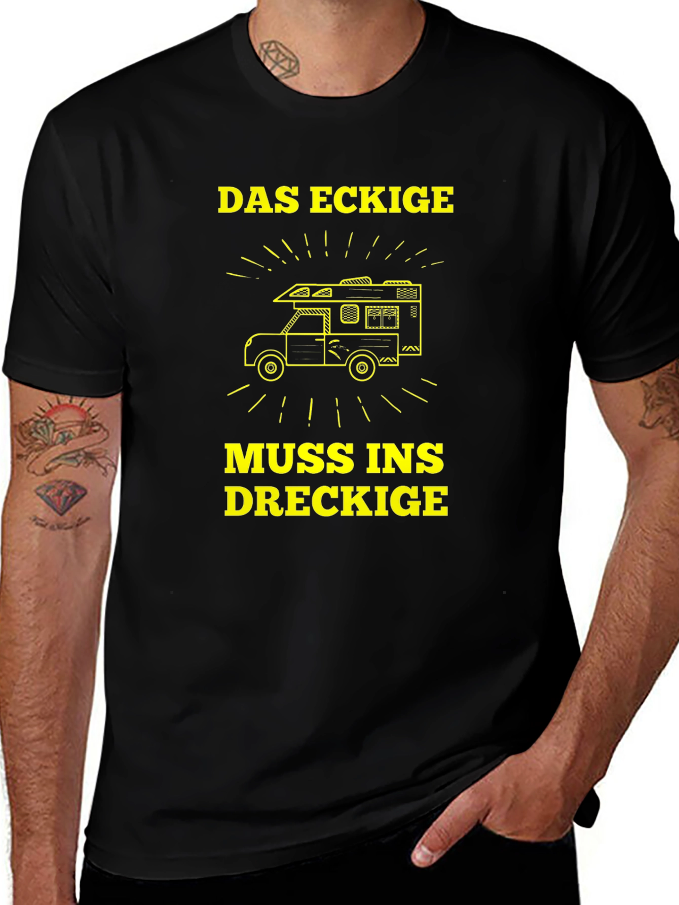 Das Eckige Muss Ins Dreckige T-Shirt - Camping Adventure