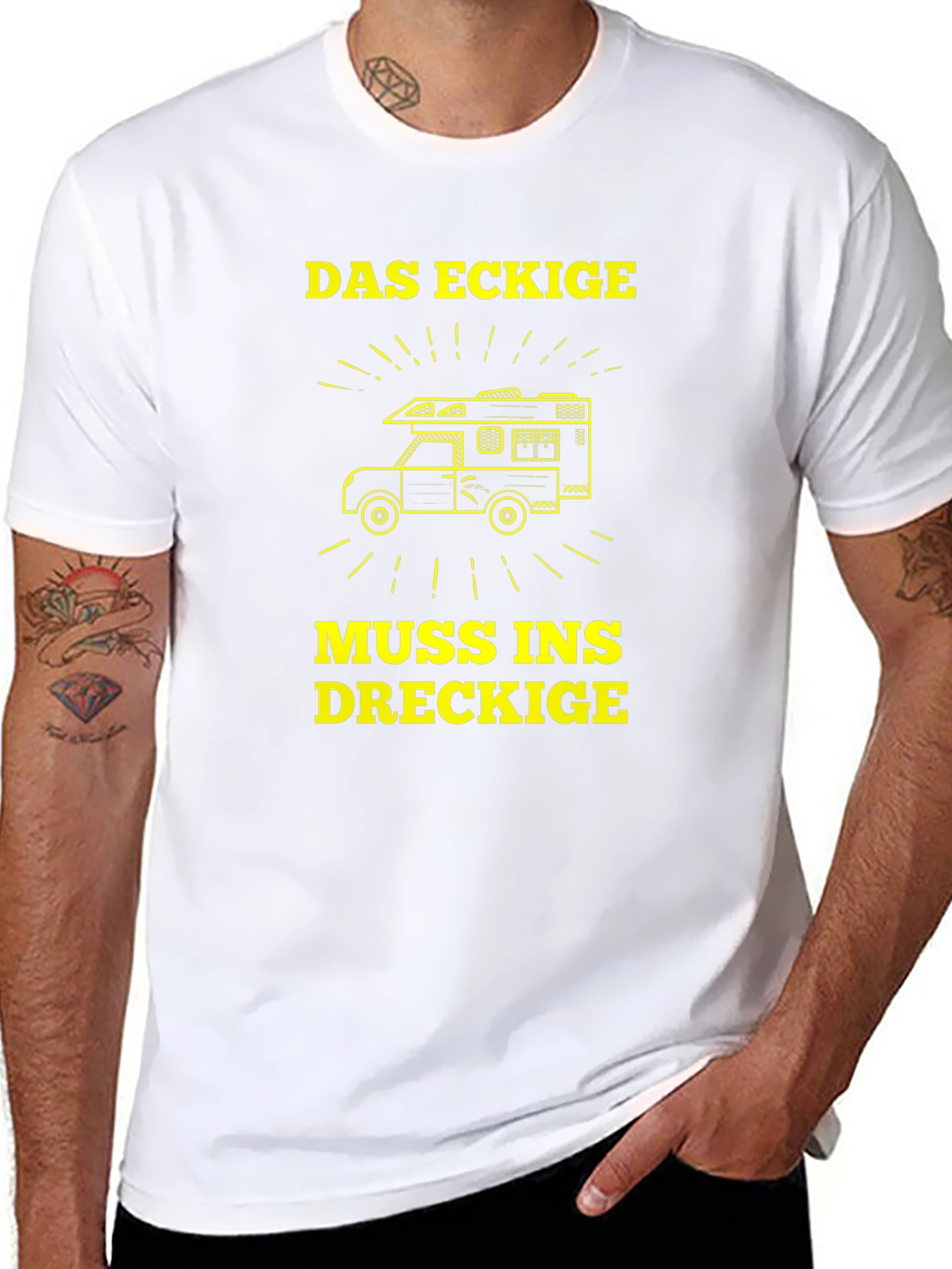 Das Eckige Muss Ins Dreckige T-Shirt - Camping Adventure