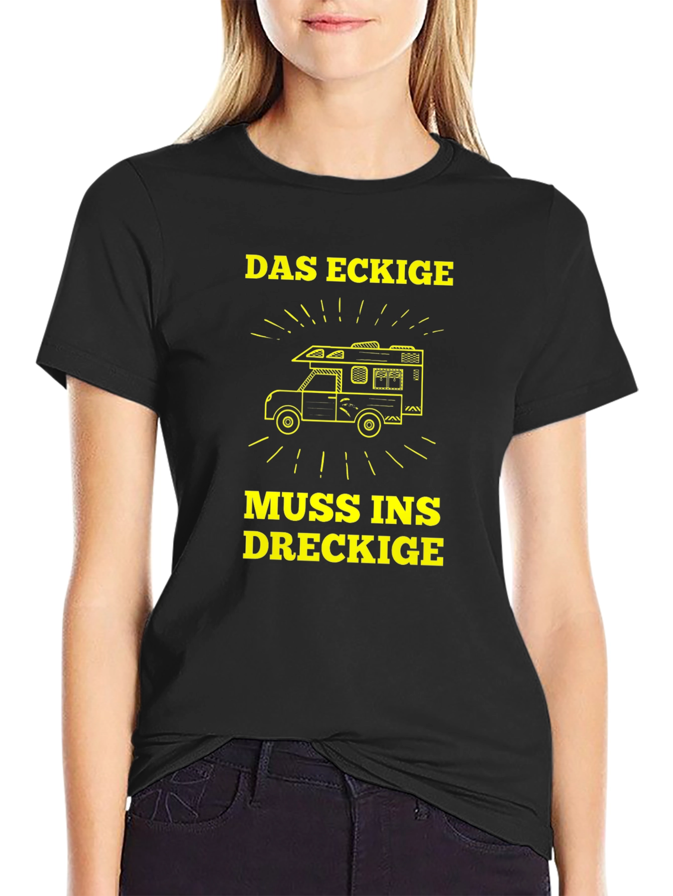 Das Eckige Muss Ins Dreckige T-Shirt - Camping Adventure