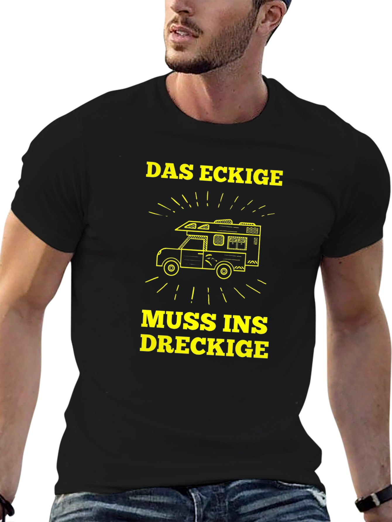 Das Eckige Muss Ins Dreckige T-Shirt - Camping Adventure