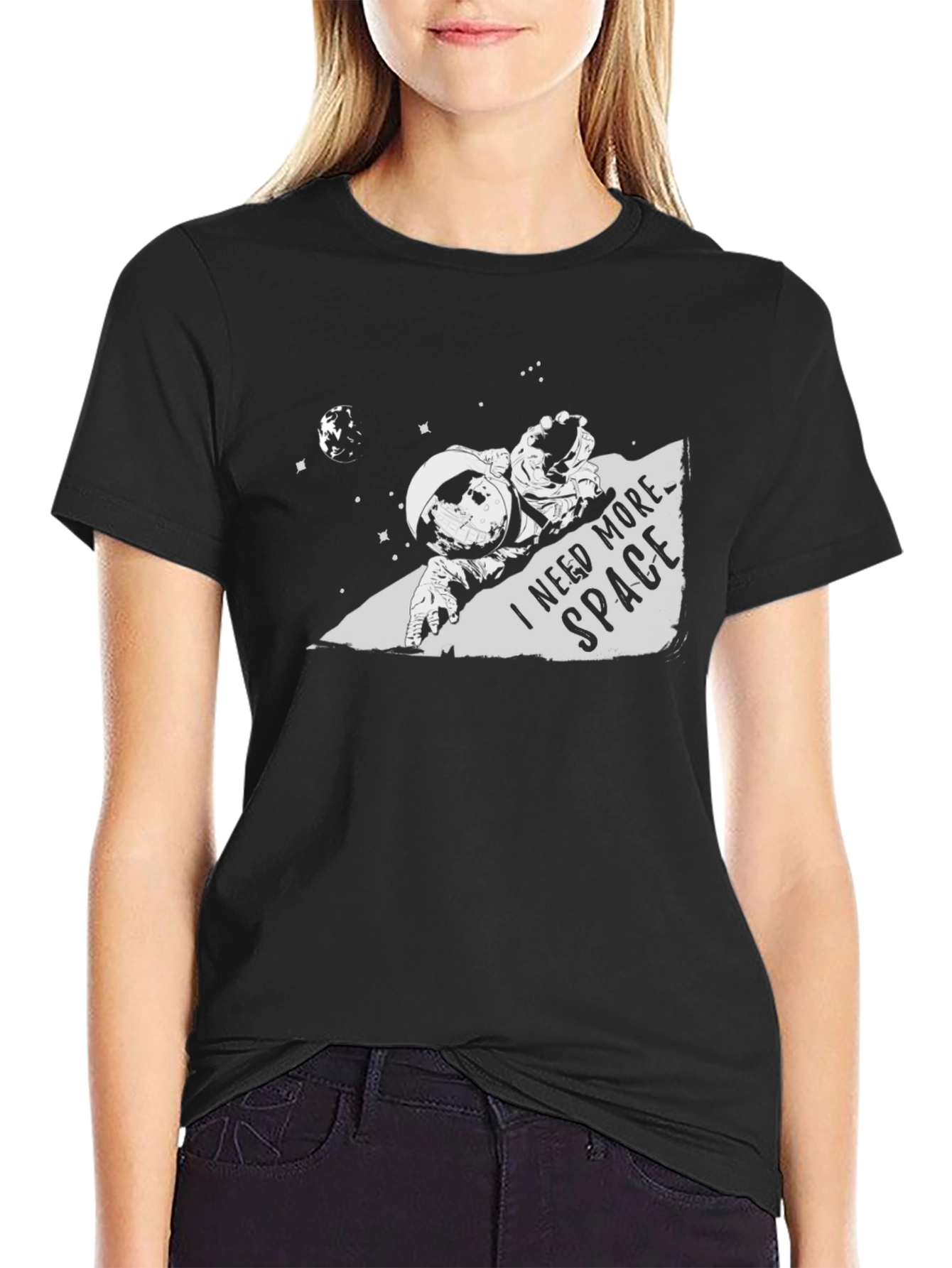 I Need More Space Graphic Tee - Black