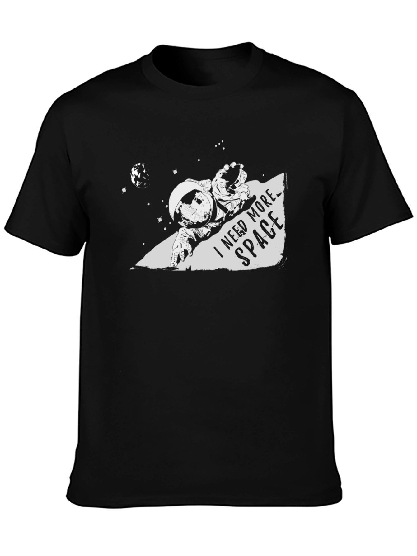 I Need More Space Graphic Tee - Black