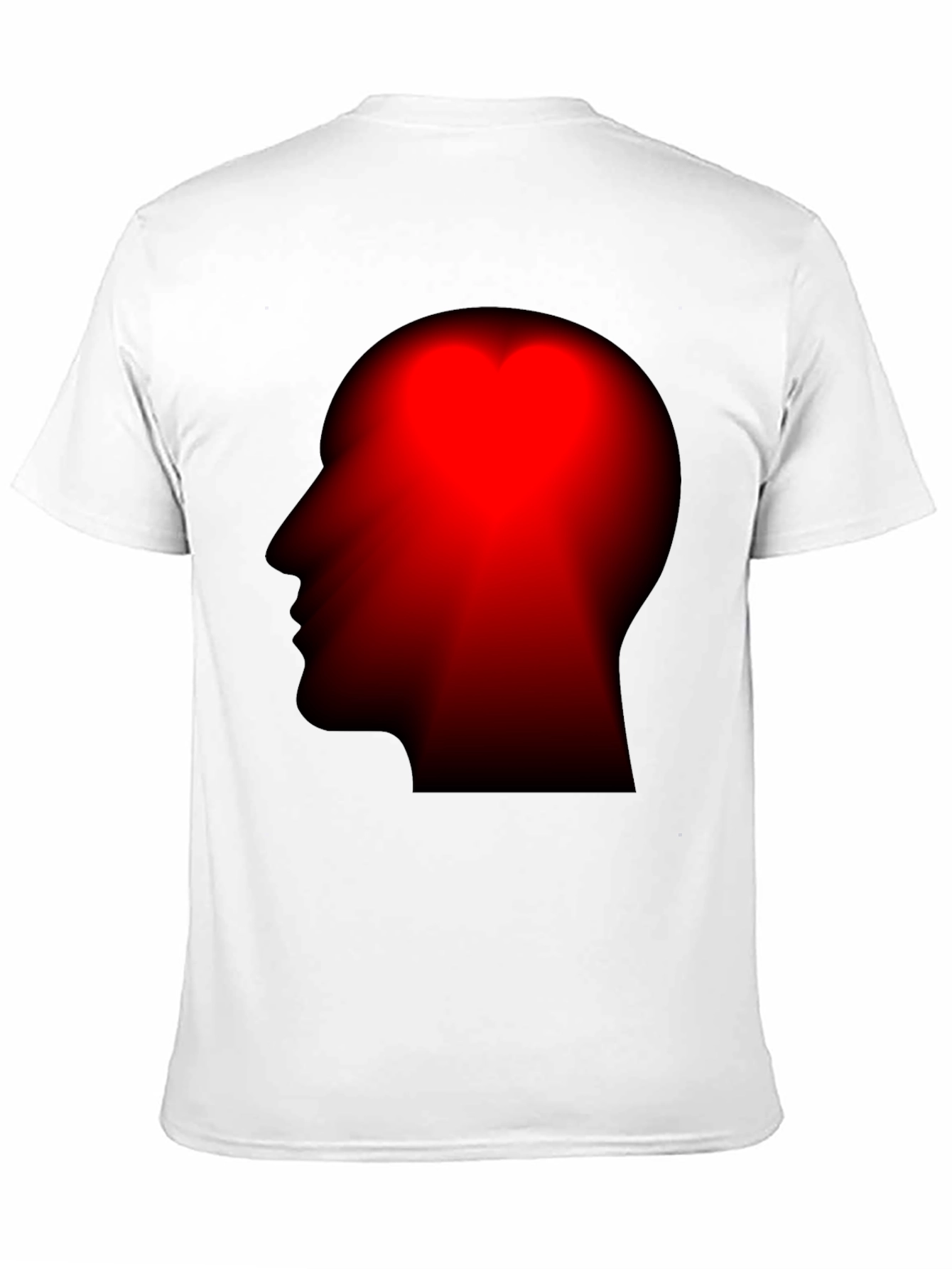 Red Head Silhouette Black T-Shirt