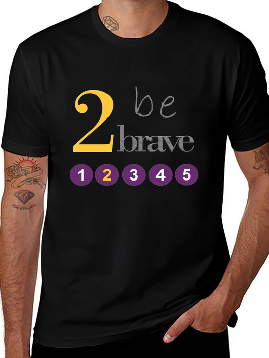 Be Brave Graphic Tee - Black Cotton