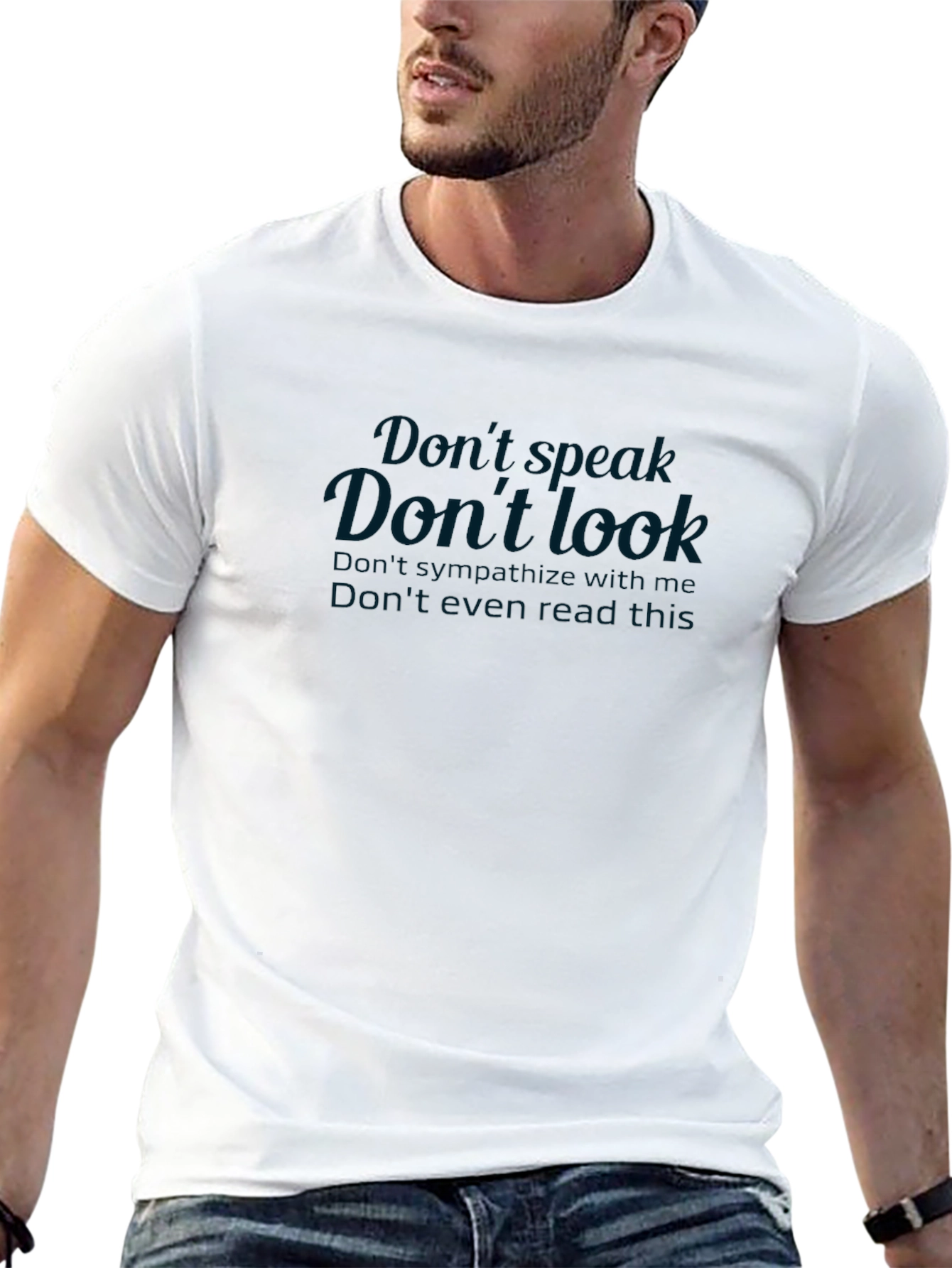 Dont Speak Dont Look Graphic T-Shirt - Black
