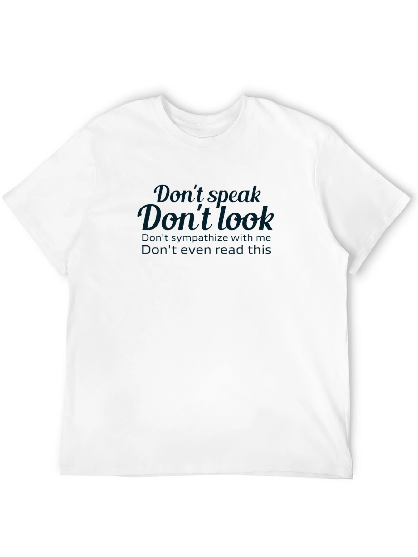 Dont Speak Dont Look Graphic T-Shirt - Black
