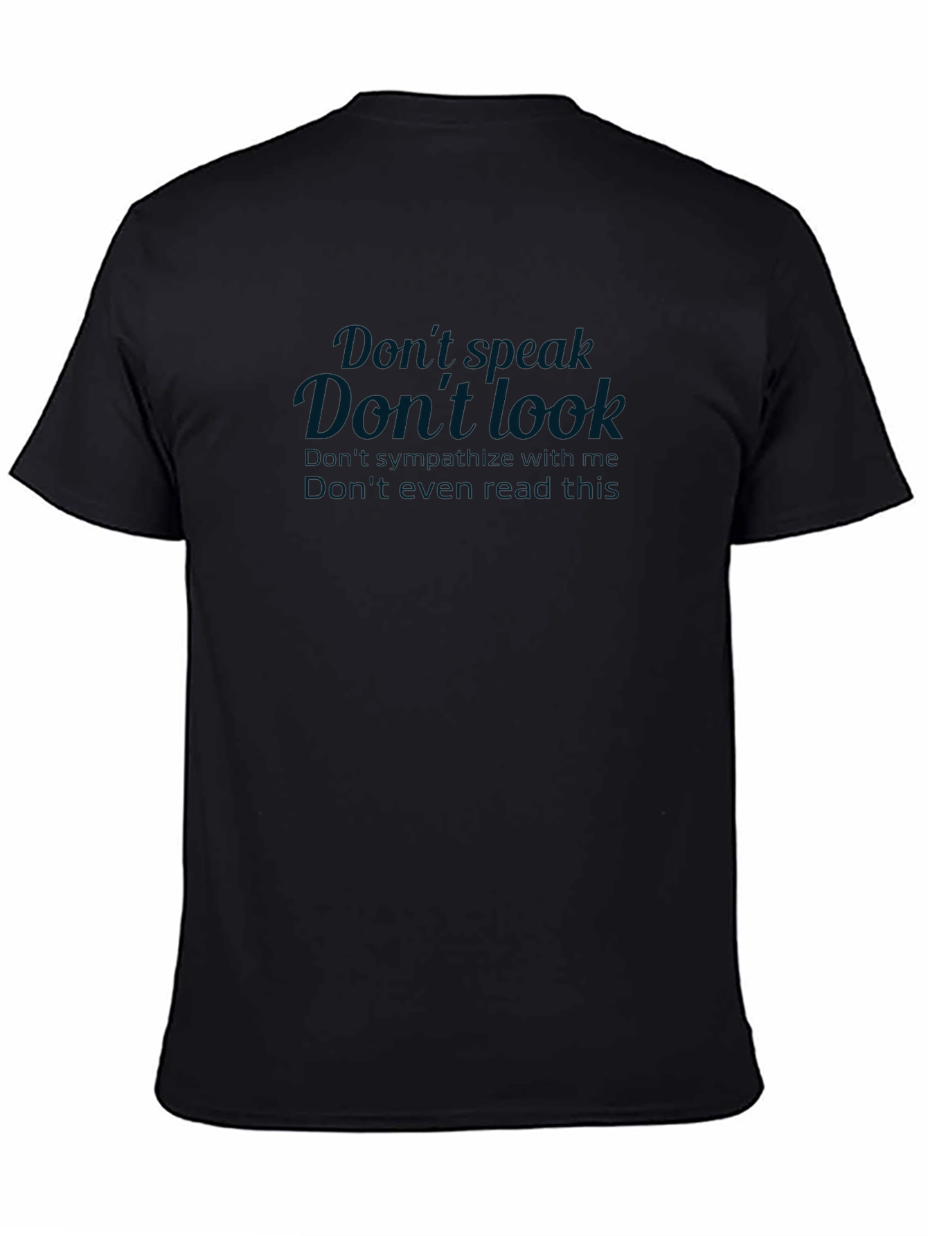 Dont Speak Dont Look Graphic T-Shirt - Black
