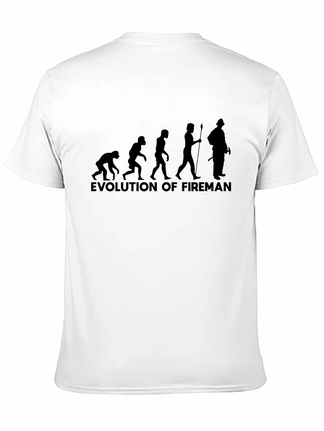 Evolution of Fireman Black T-Shirt
