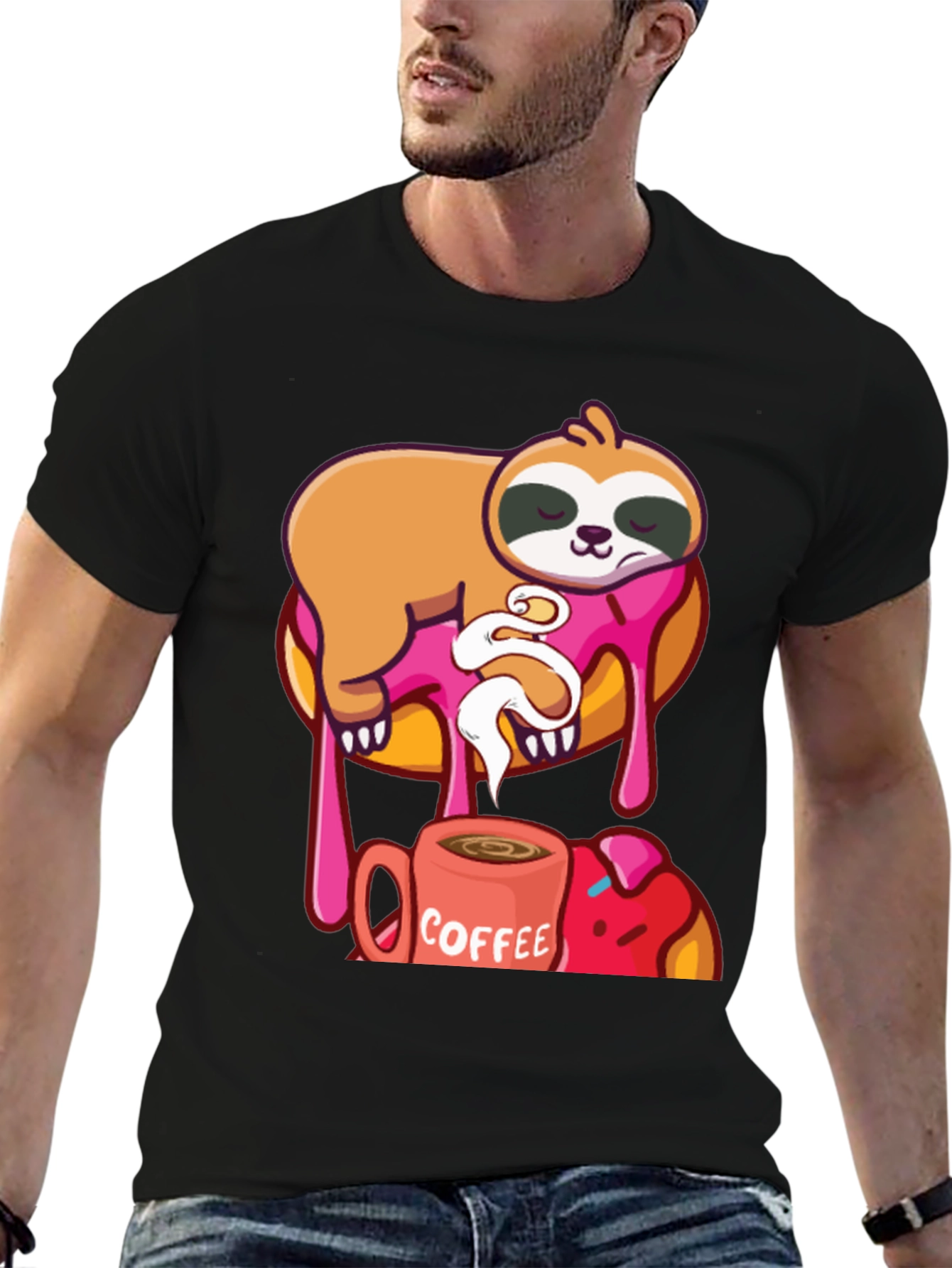 Sloth Donut & Coffee T-Shirt