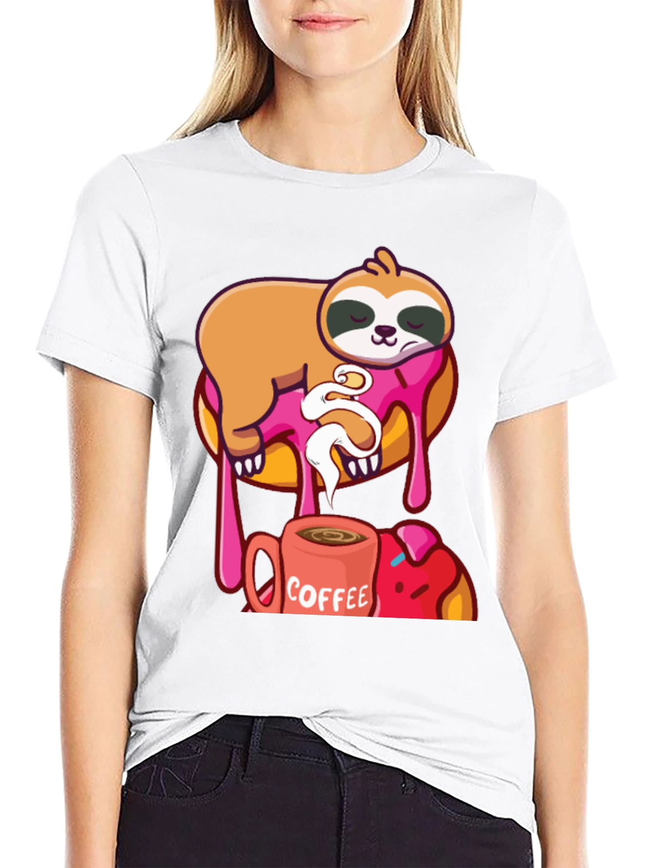 Sloth Donut & Coffee T-Shirt