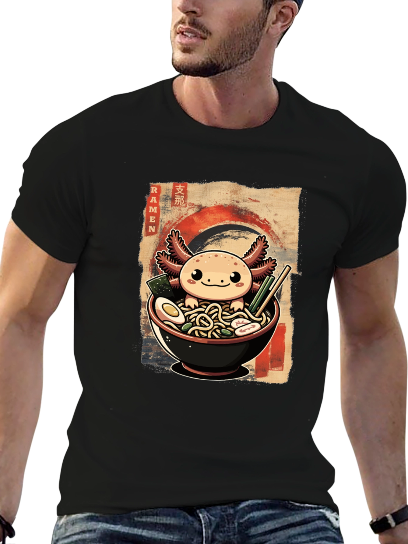 Axolotl Ramen Bowl Graphic Tee