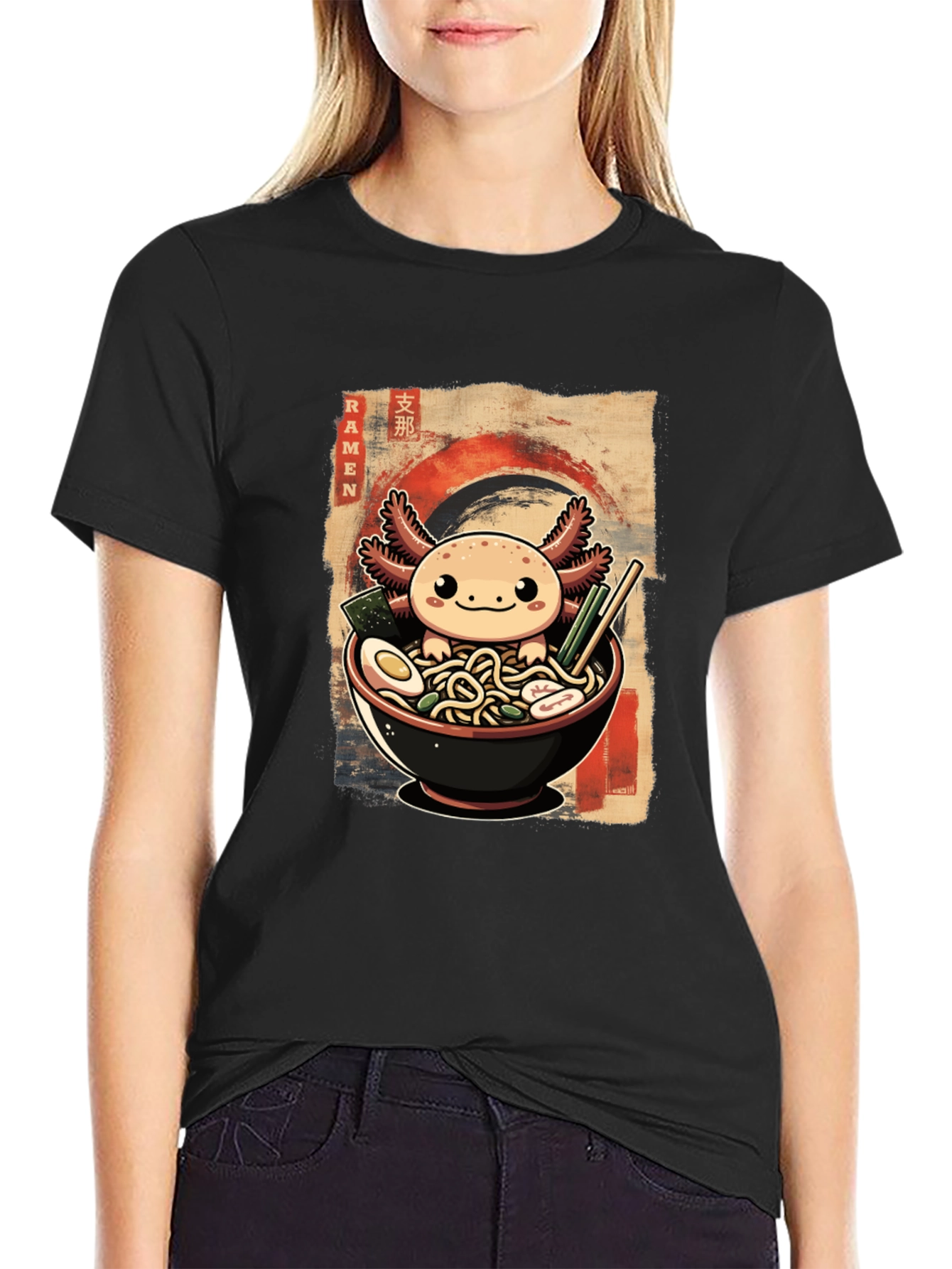 Axolotl Ramen Bowl Graphic Tee