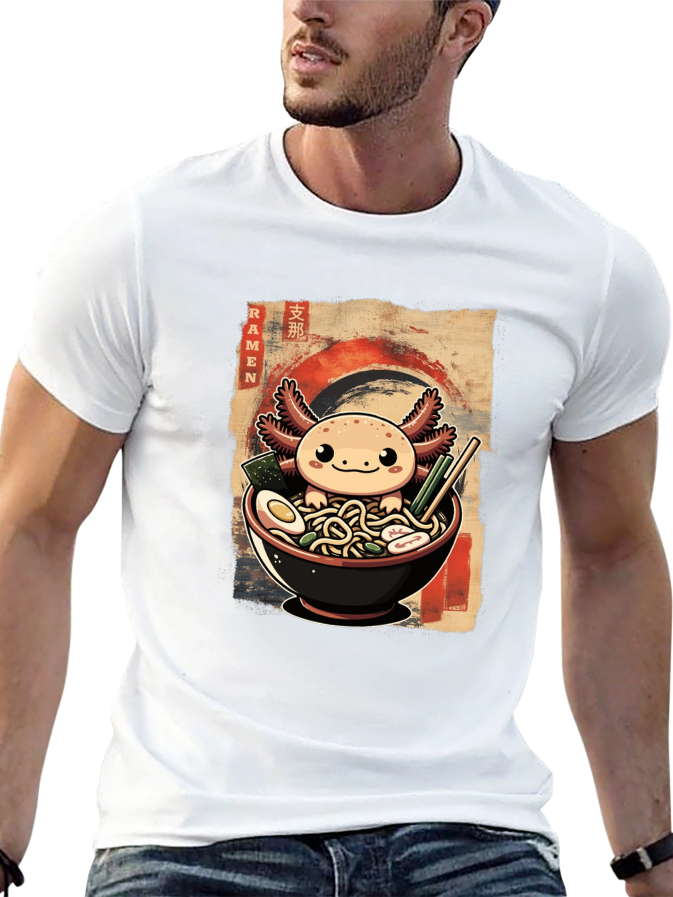 Axolotl Ramen Bowl Graphic Tee
