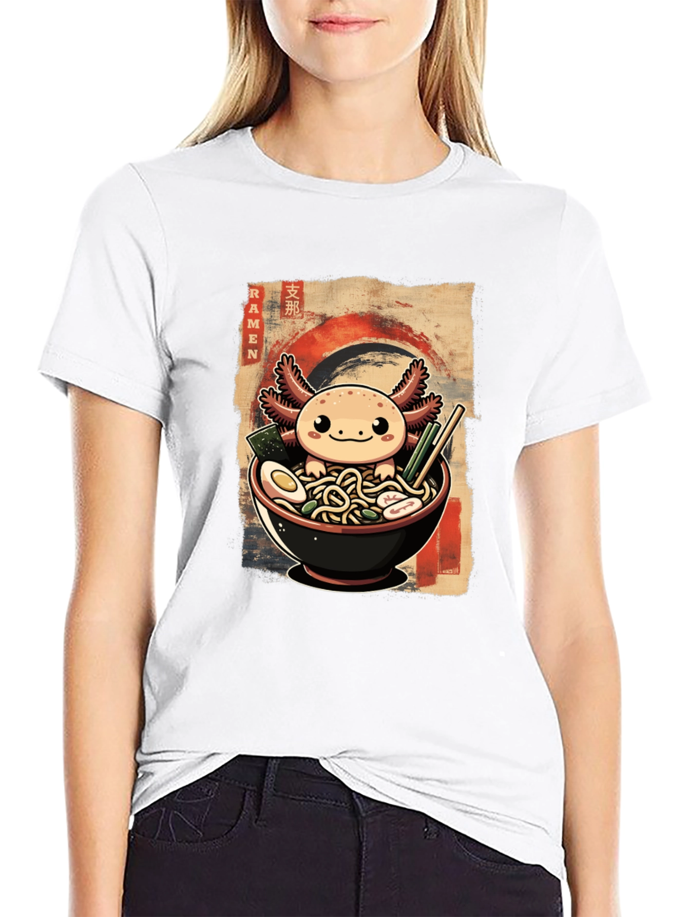 Axolotl Ramen Bowl Graphic Tee