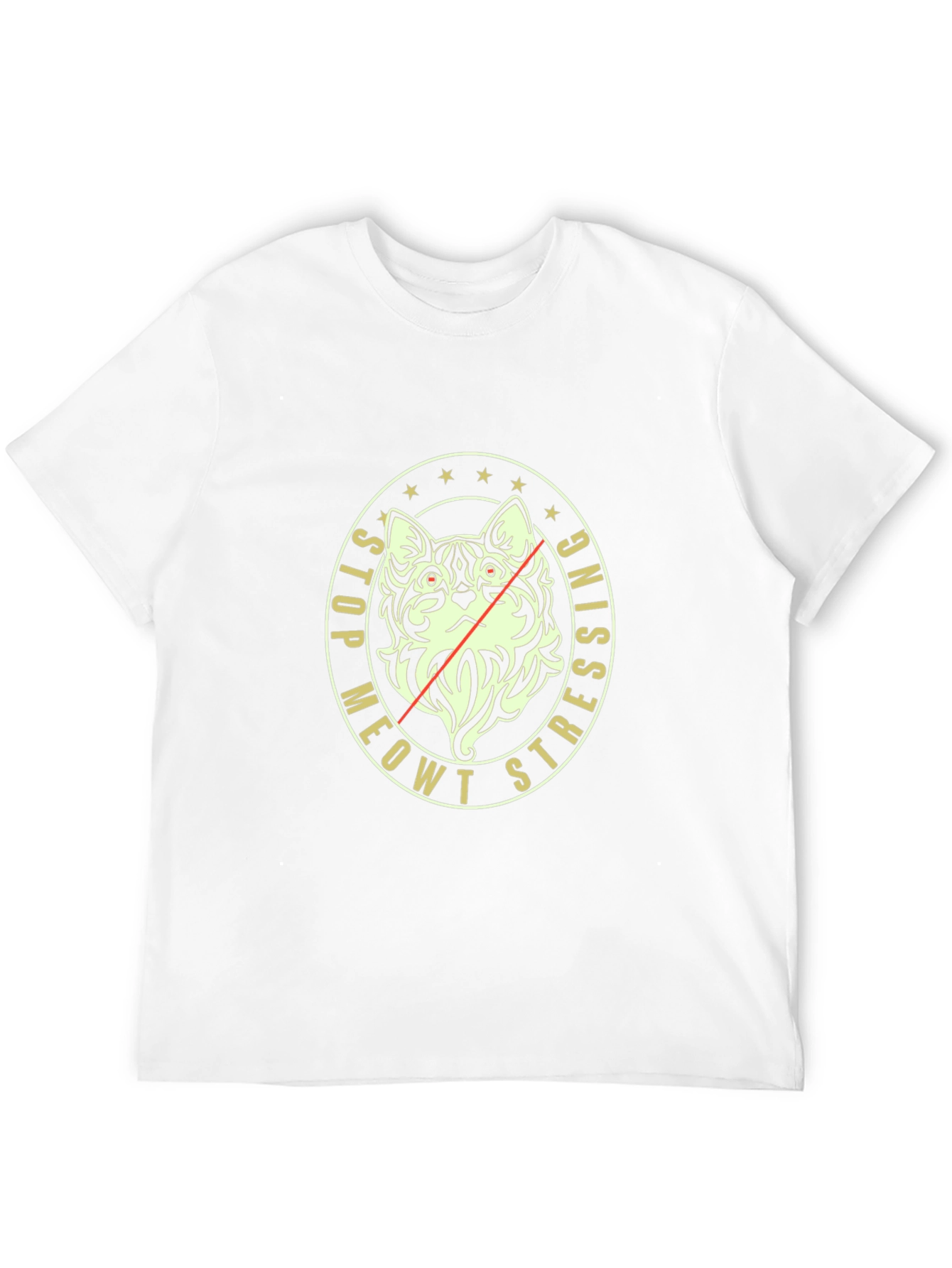 Stop Meowt Stressing Black T-Shirt