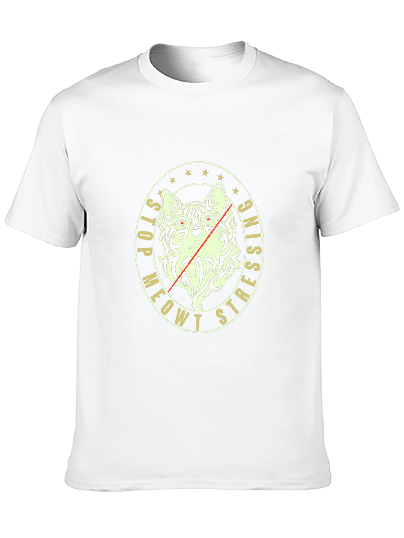 Stop Meowt Stressing Black T-Shirt