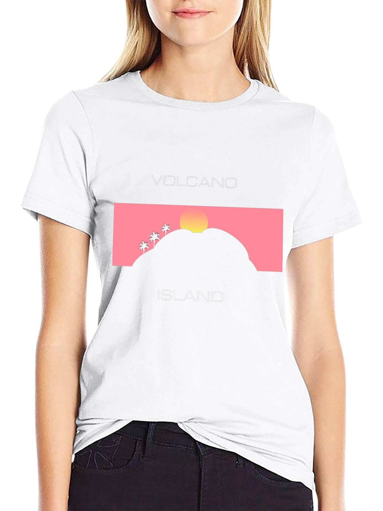 Volcano Island Graphic Tee - Stylish Unisex T-Shirt