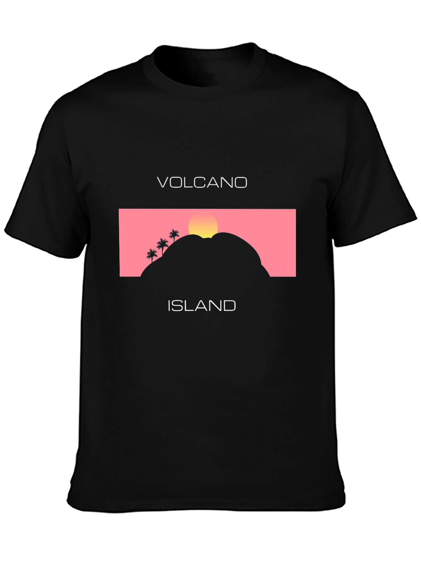 Volcano Island Graphic Tee - Stylish Unisex T-Shirt